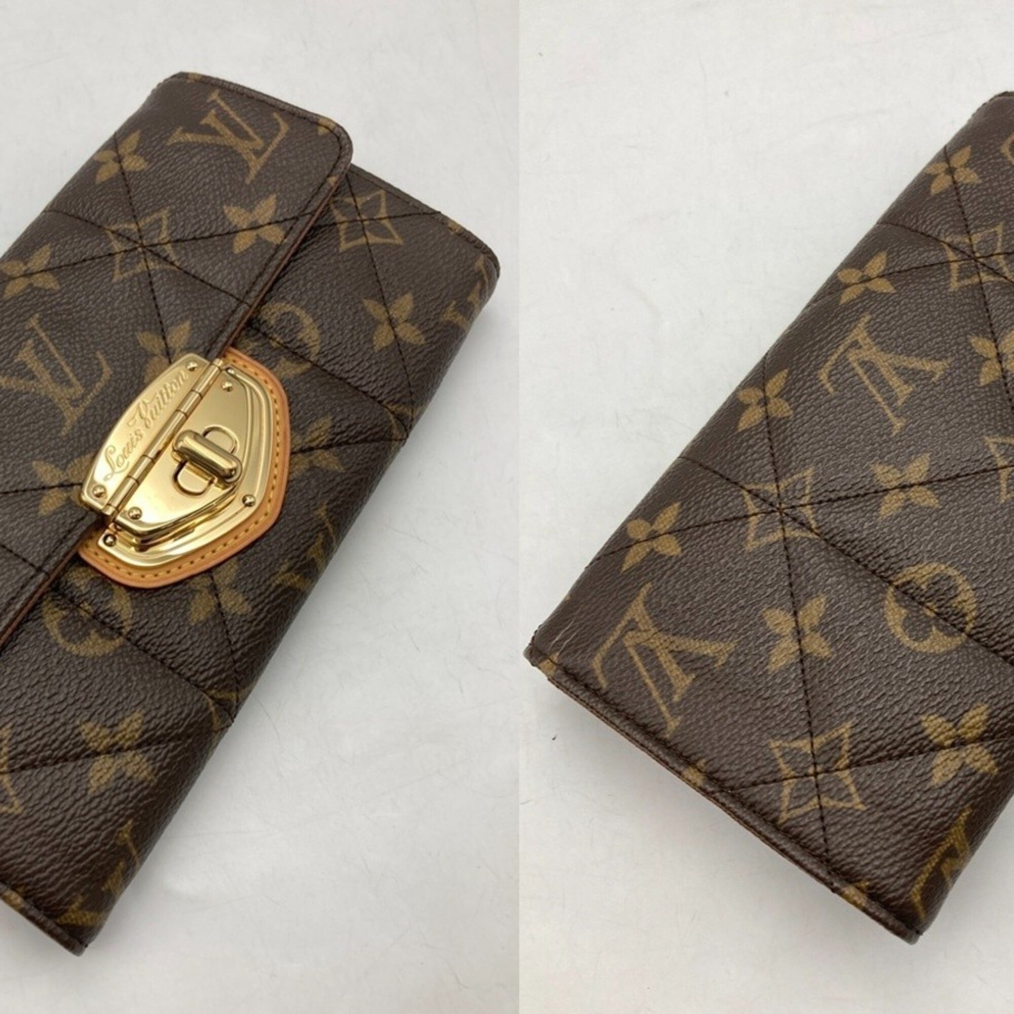 Louis Vuitton Monogram Brown Pvc Long Wallet (Bi-Fold) (Pre-Owned)