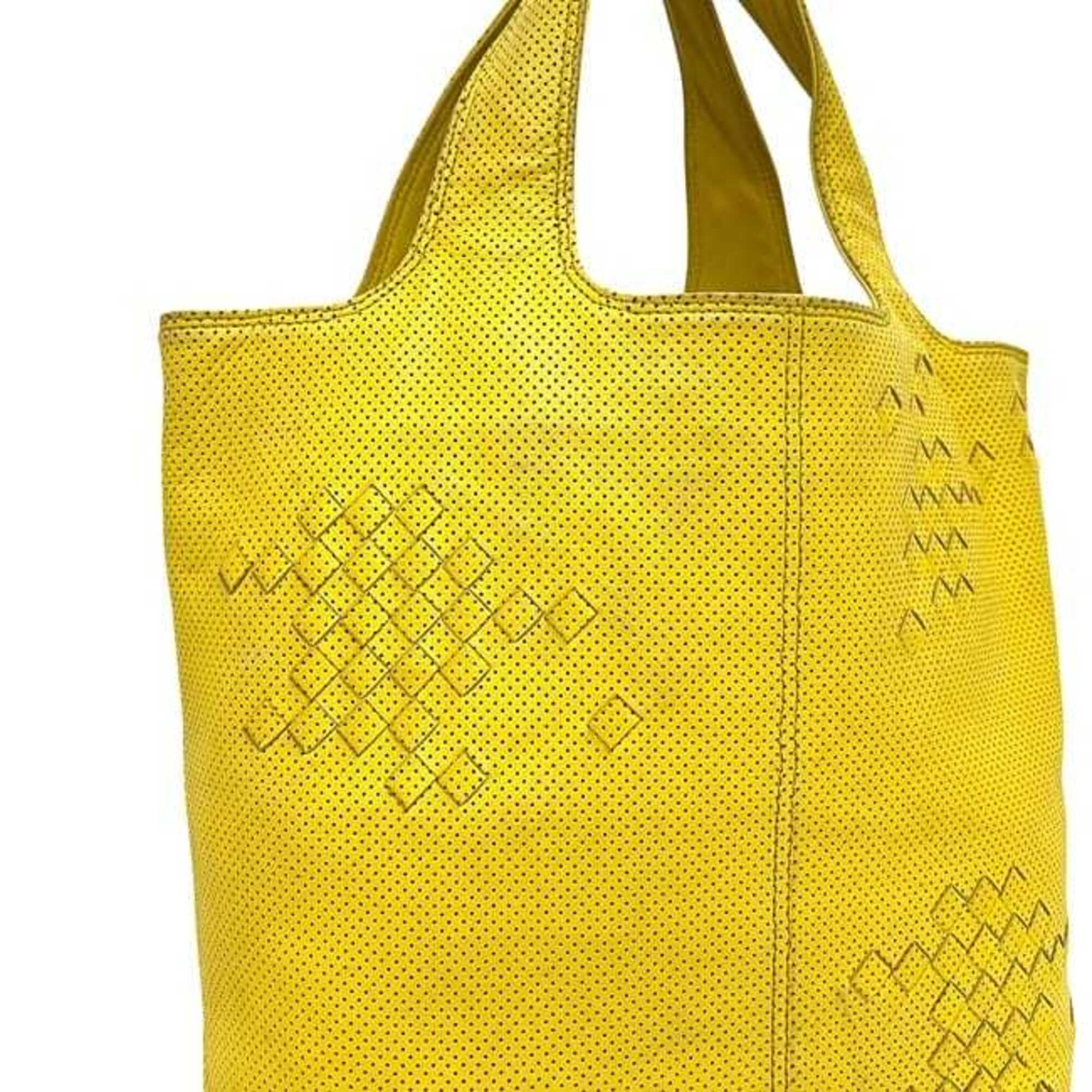 Bottega Veneta Yellow Intrecciato Tote Bag (Pre-Owned)
