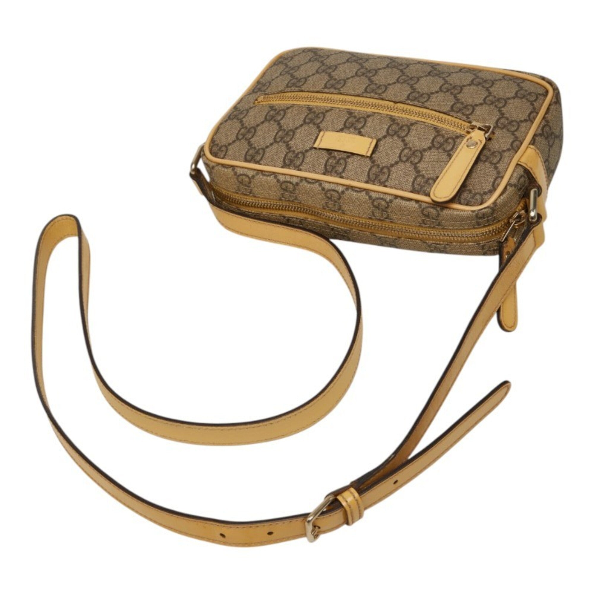 Gucci Beige Pvc Leather Shoulder Bag (Pre-Owned)