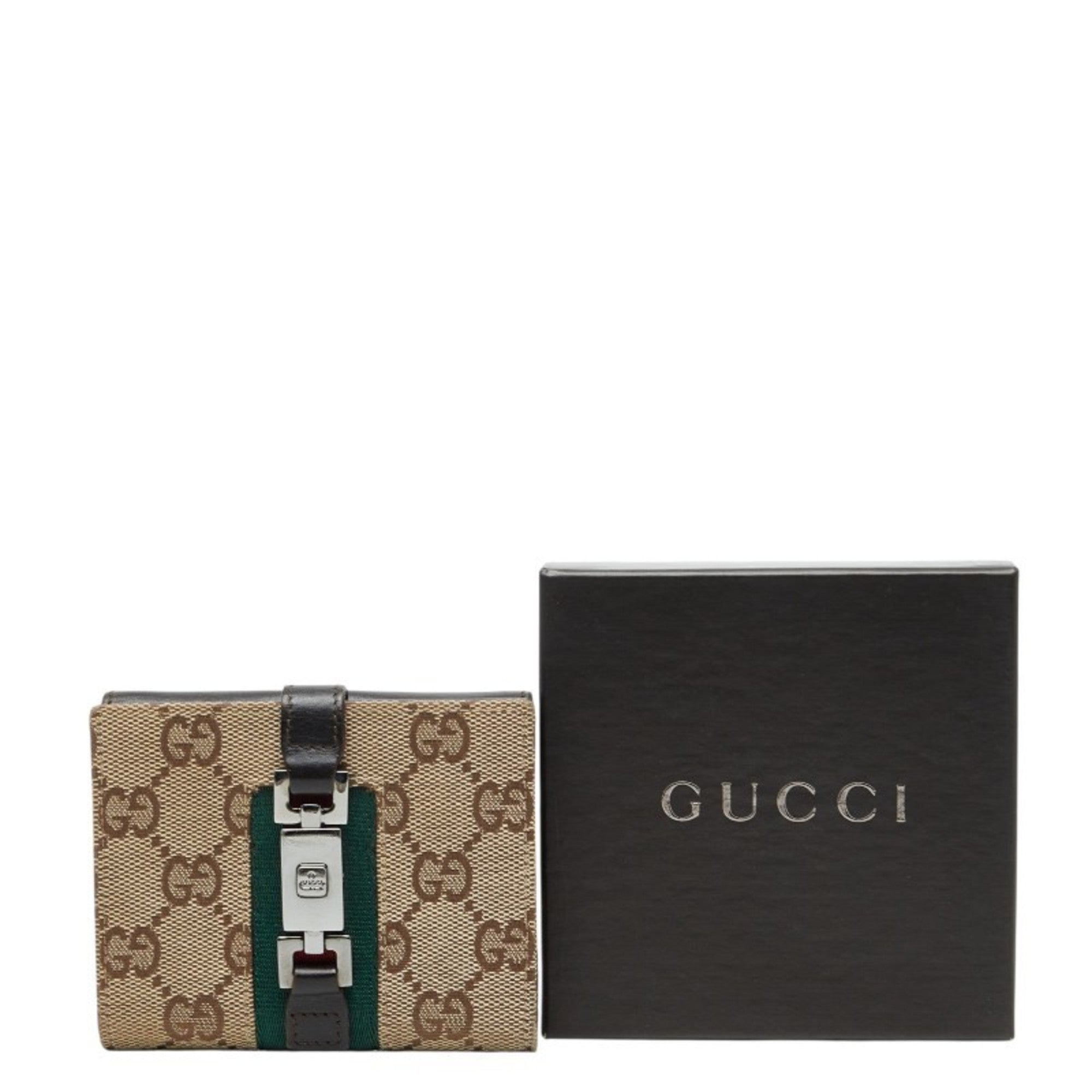 Gucci Beige Multi-Color Canvas Leather Wallet (Bi-Fold) (Pre-Owned)