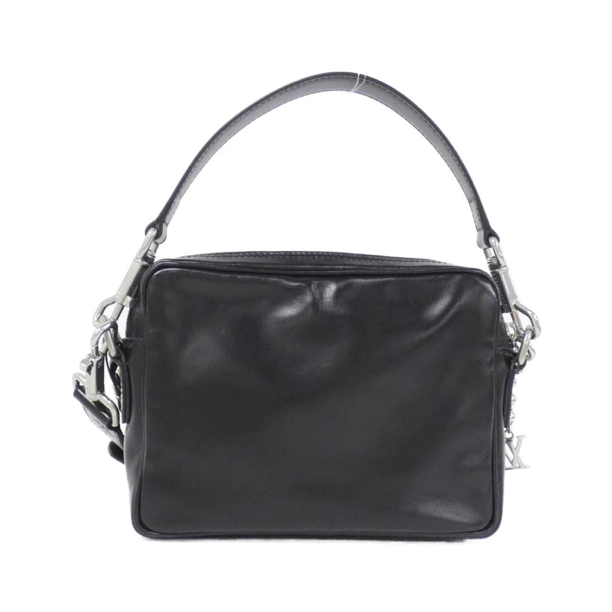 Louis Vuitton Black Leather Shoulder Bag (Pre-Owned)