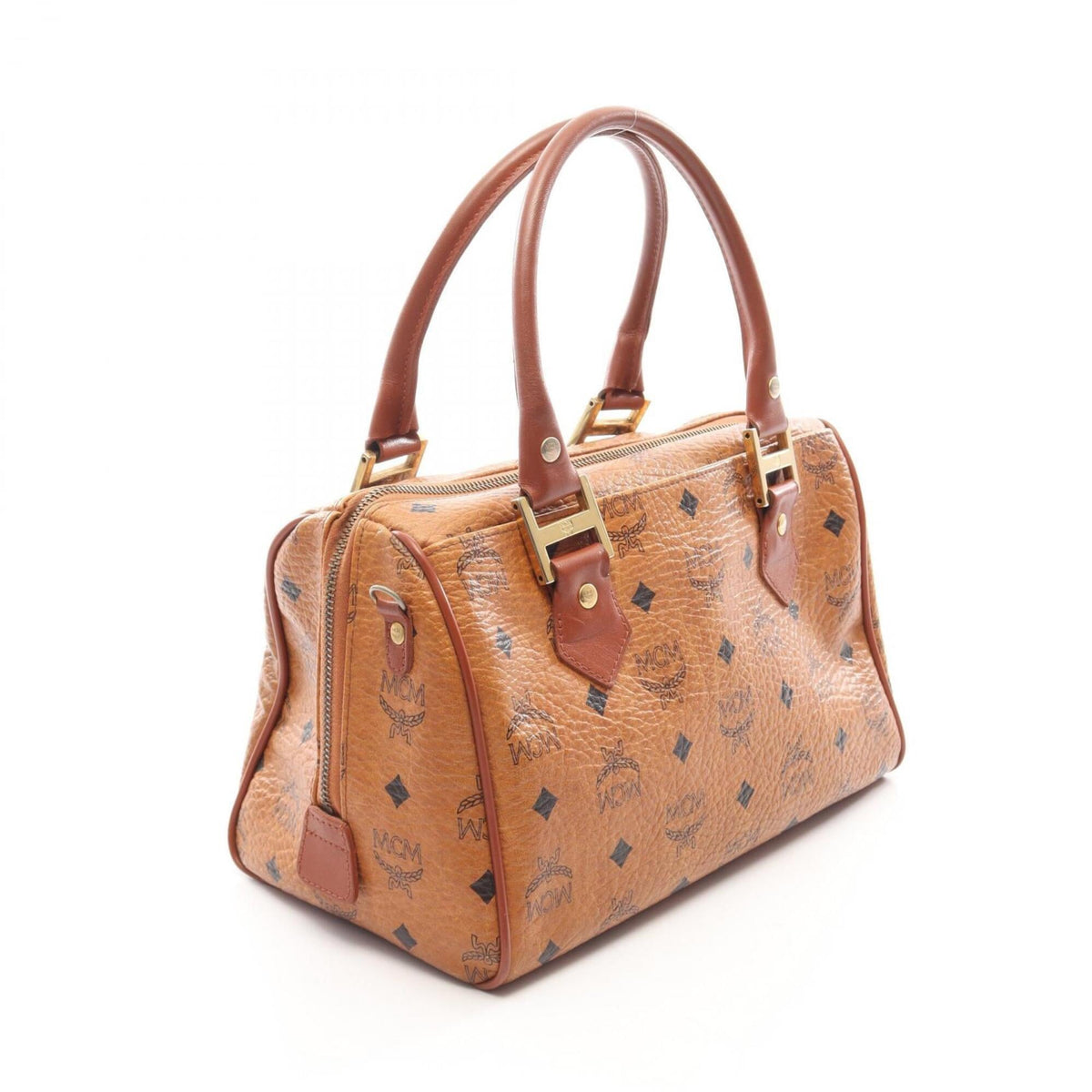 Mcm Brown Coated Canvas Leather Handbag (Pre-Owned)