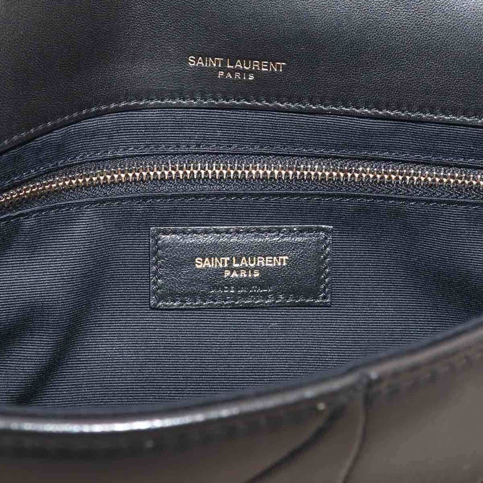 Saint Laurent Black Leather Shoulder Bag (Pre-Owned)