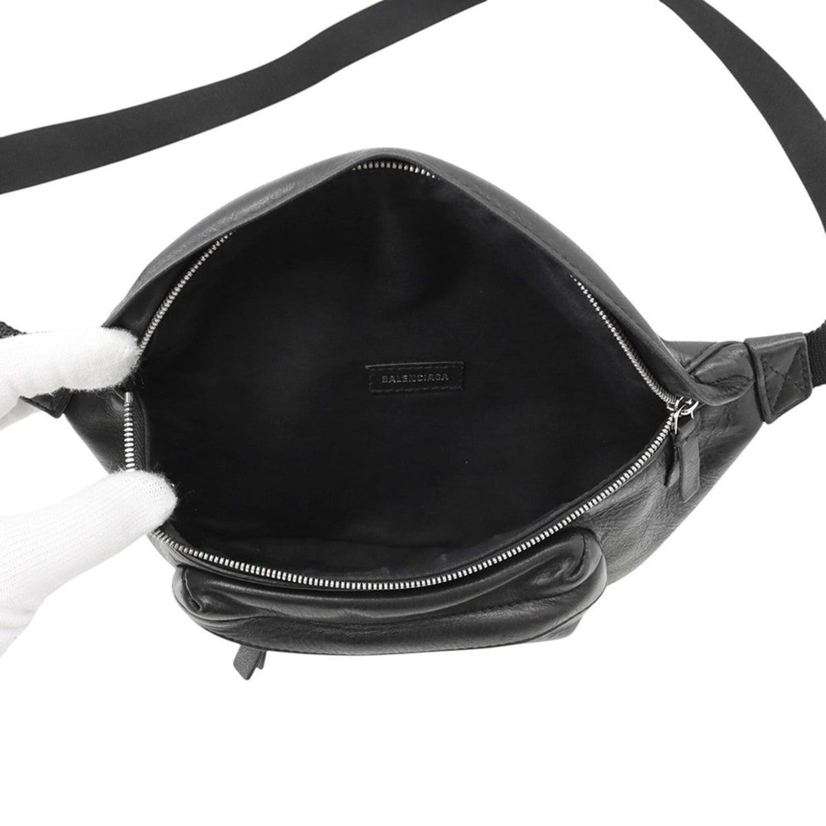Balenciaga Black Leather Sling Bag (Pre-Owned)