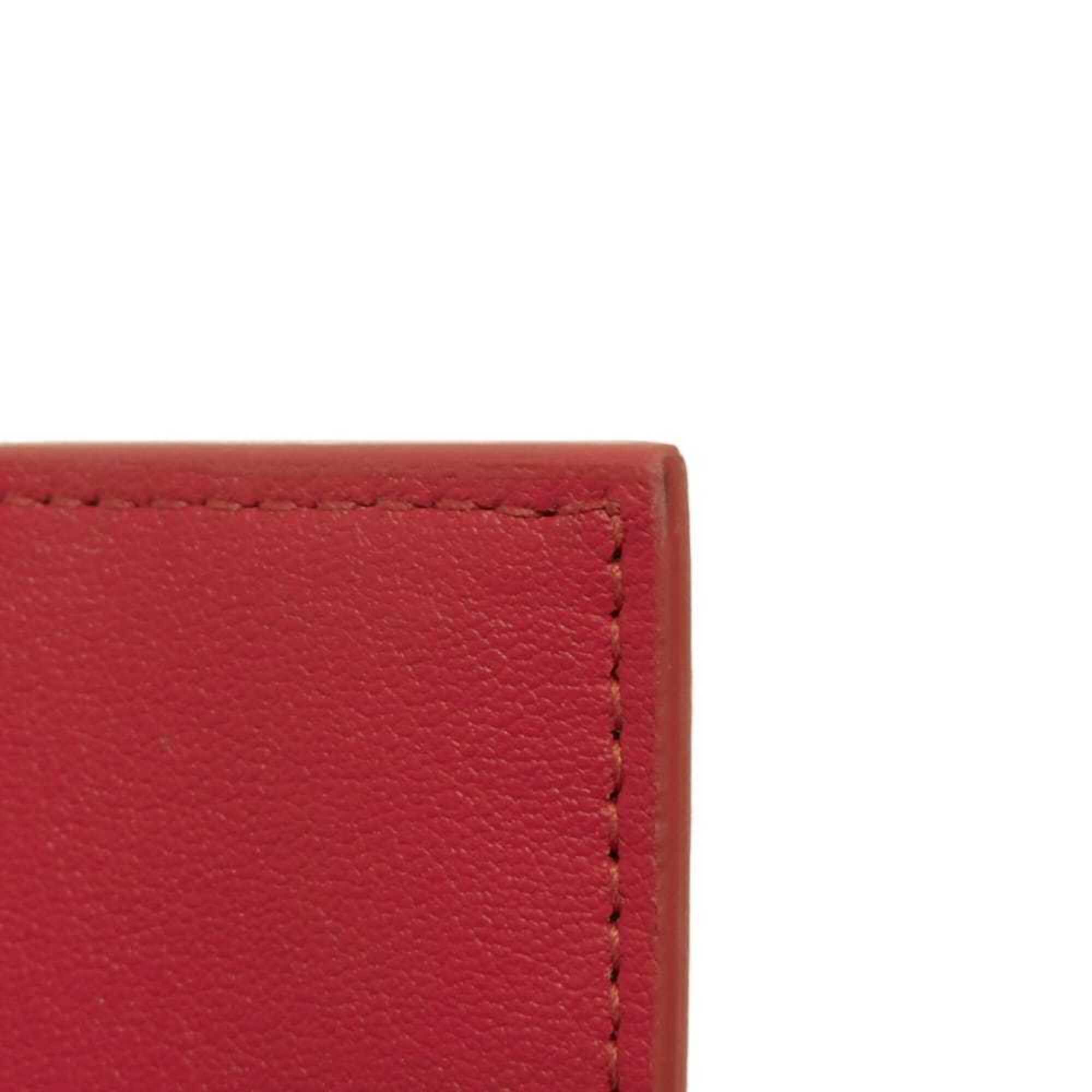 Salvatore Ferragamo Red Color Leather Wallet (Tri-Fold) (Pre-Owned)