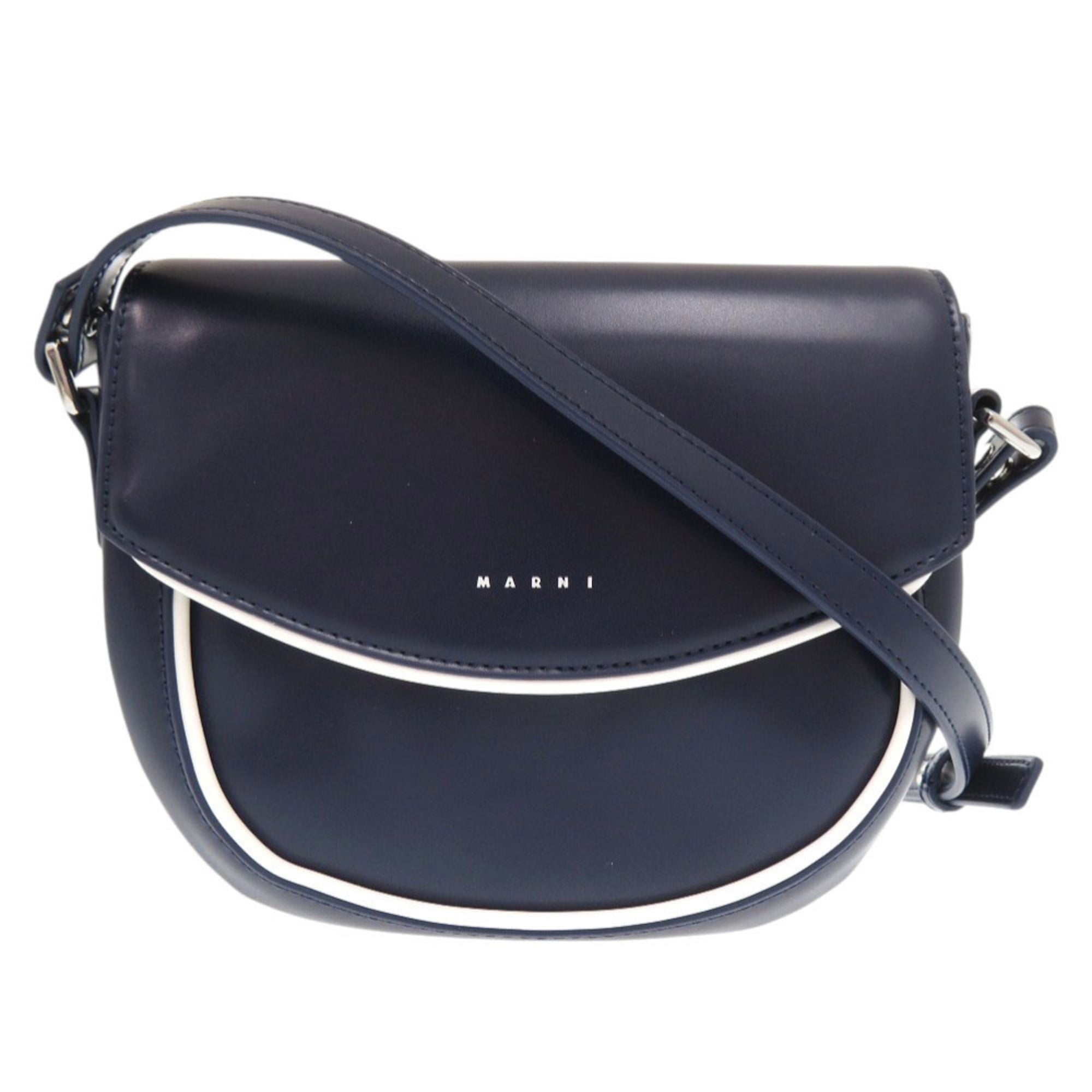 Marni Navy Polyester Shoulder Bag (Pre-Owned)
