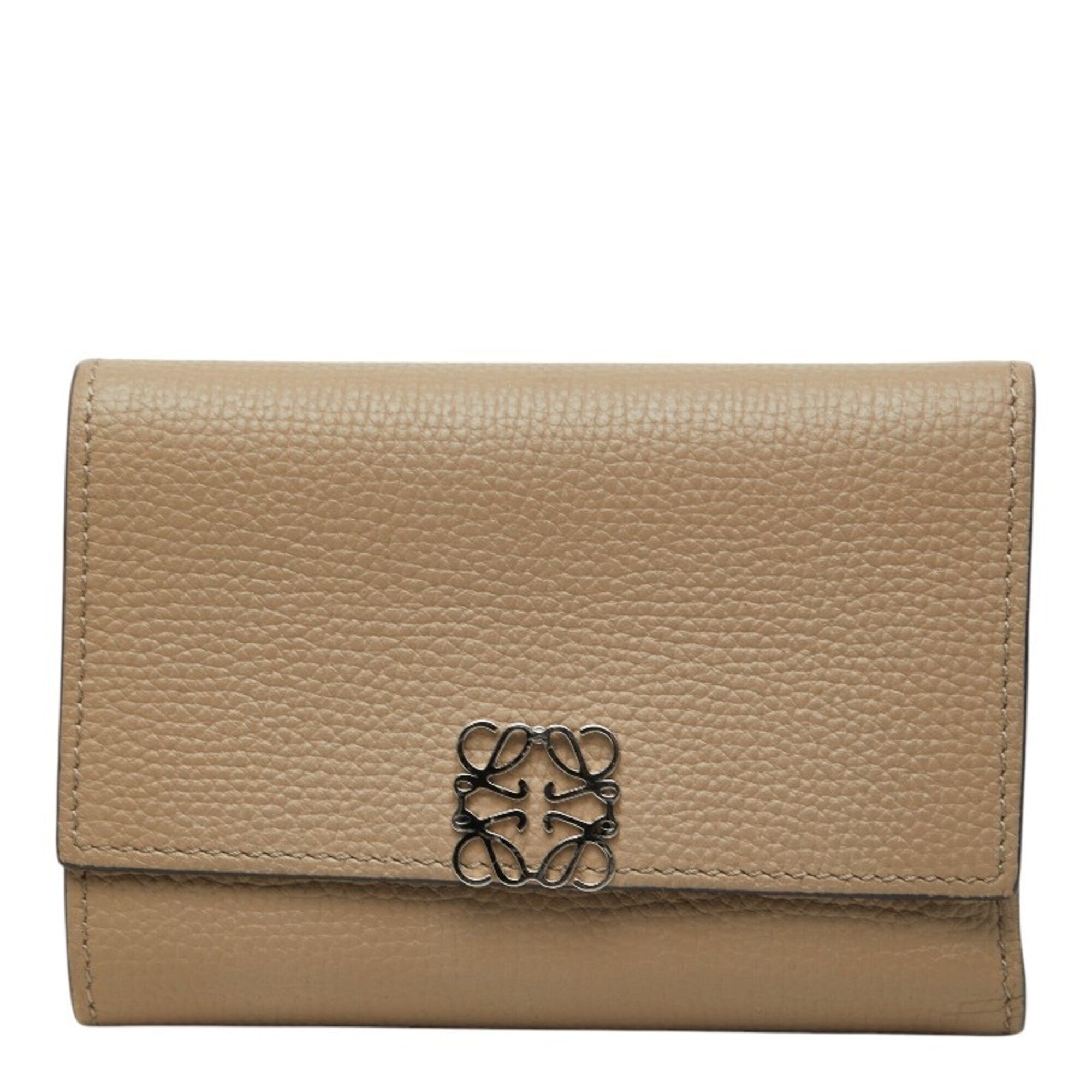 Loewe Beige Leather Wallet (Tri-Fold) (Pre-Owned)