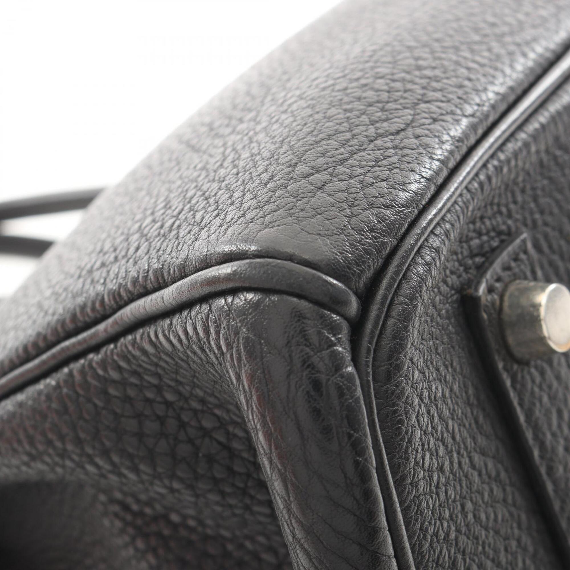 Hermes Black Togo Leather Leather Handbag (Pre-Owned)
