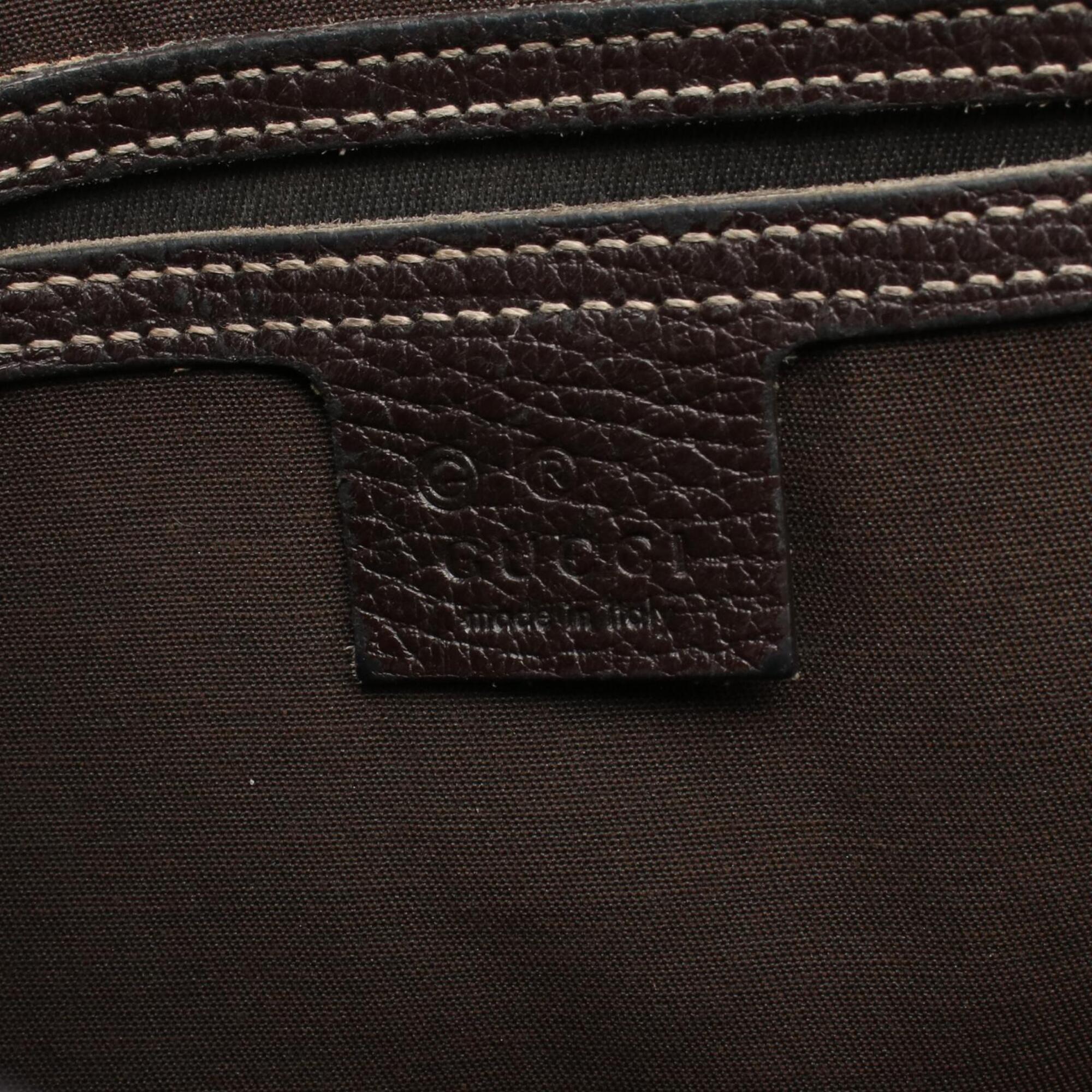 Gucci Beige Brown Pvc Leather Handbag Shoulder Bag (Pre-Owned)