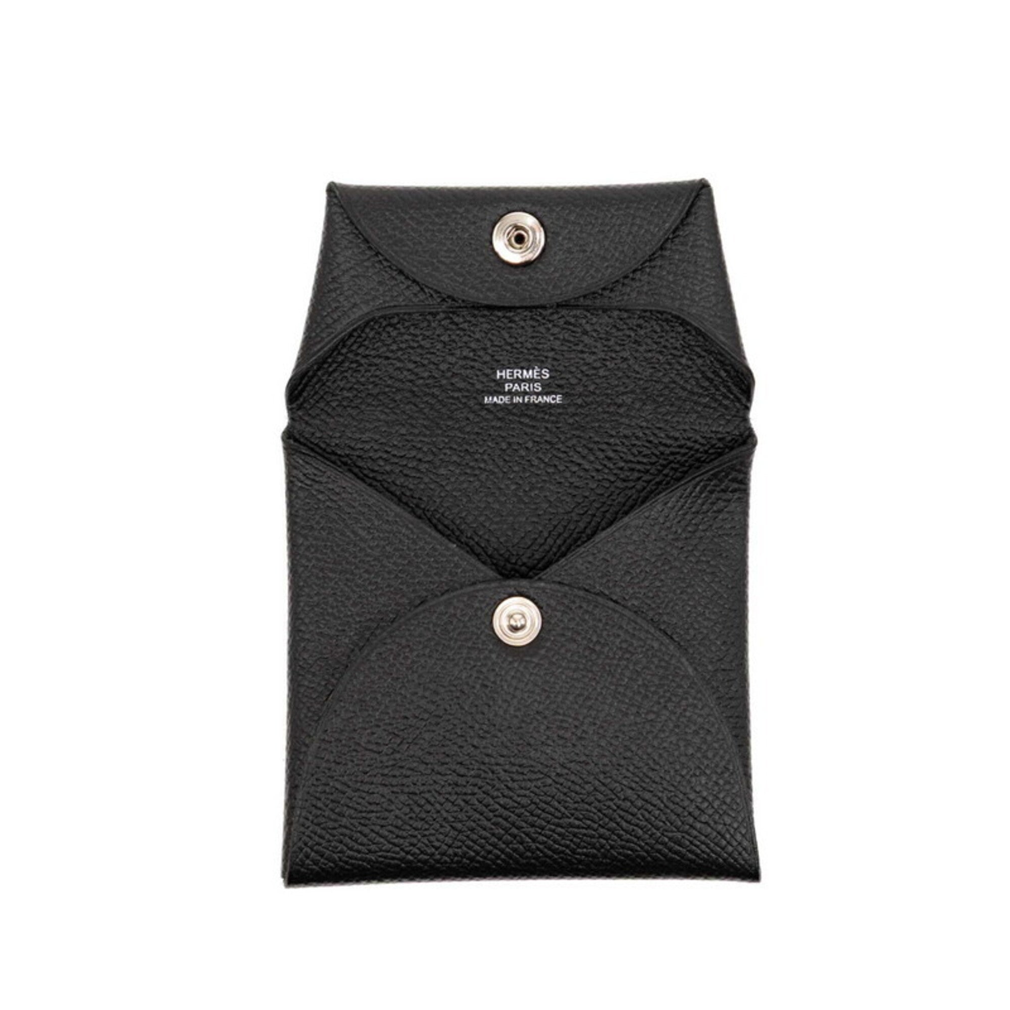 Hermes Black Epsom Leather Coin Purse/Coin Case (Pre-Owned)