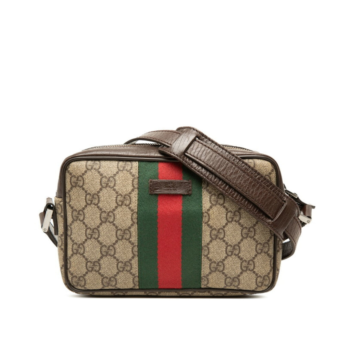 Gucci Beige Brown Pvc Leather Shoulder Bag (Pre-Owned)