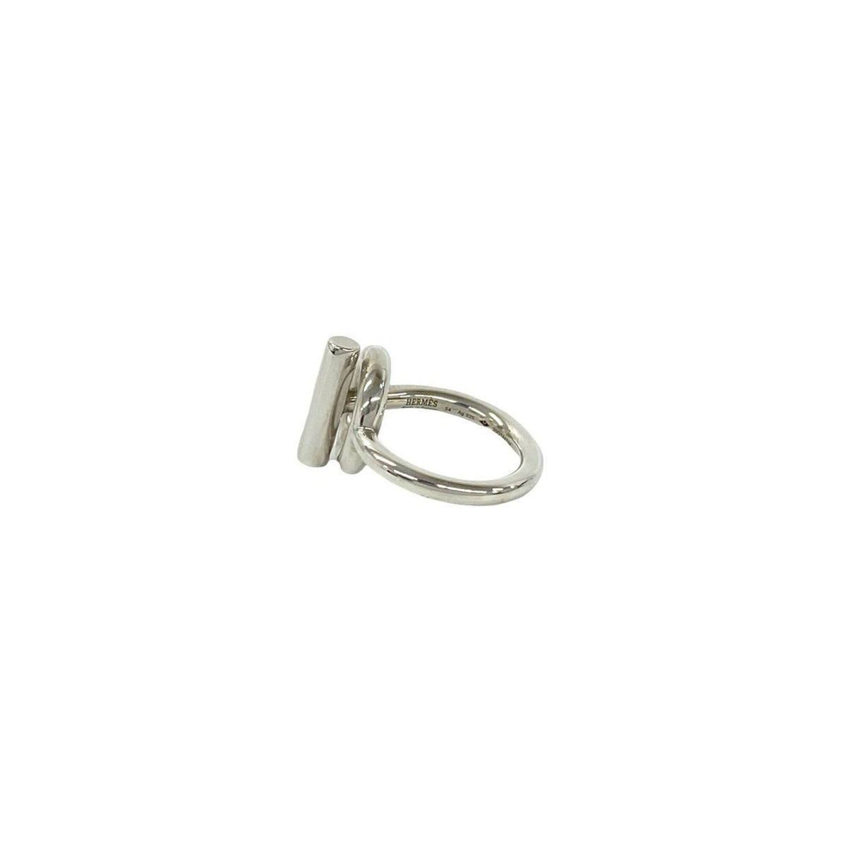 Hermes Silver Silver 925 Band Ring (Pre-Owned)