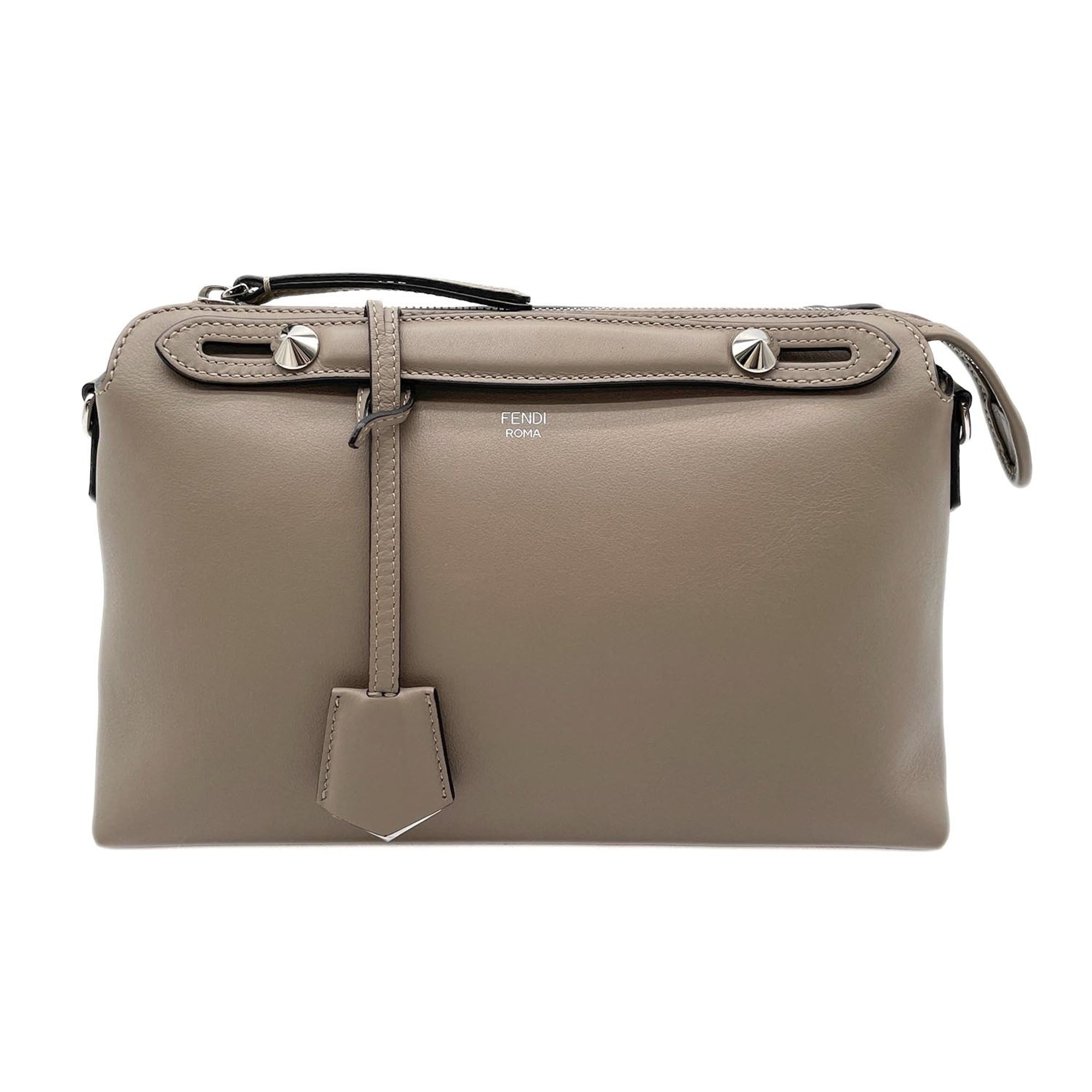 Fendi Beige Leather Shoulder Bag (Pre-Owned)