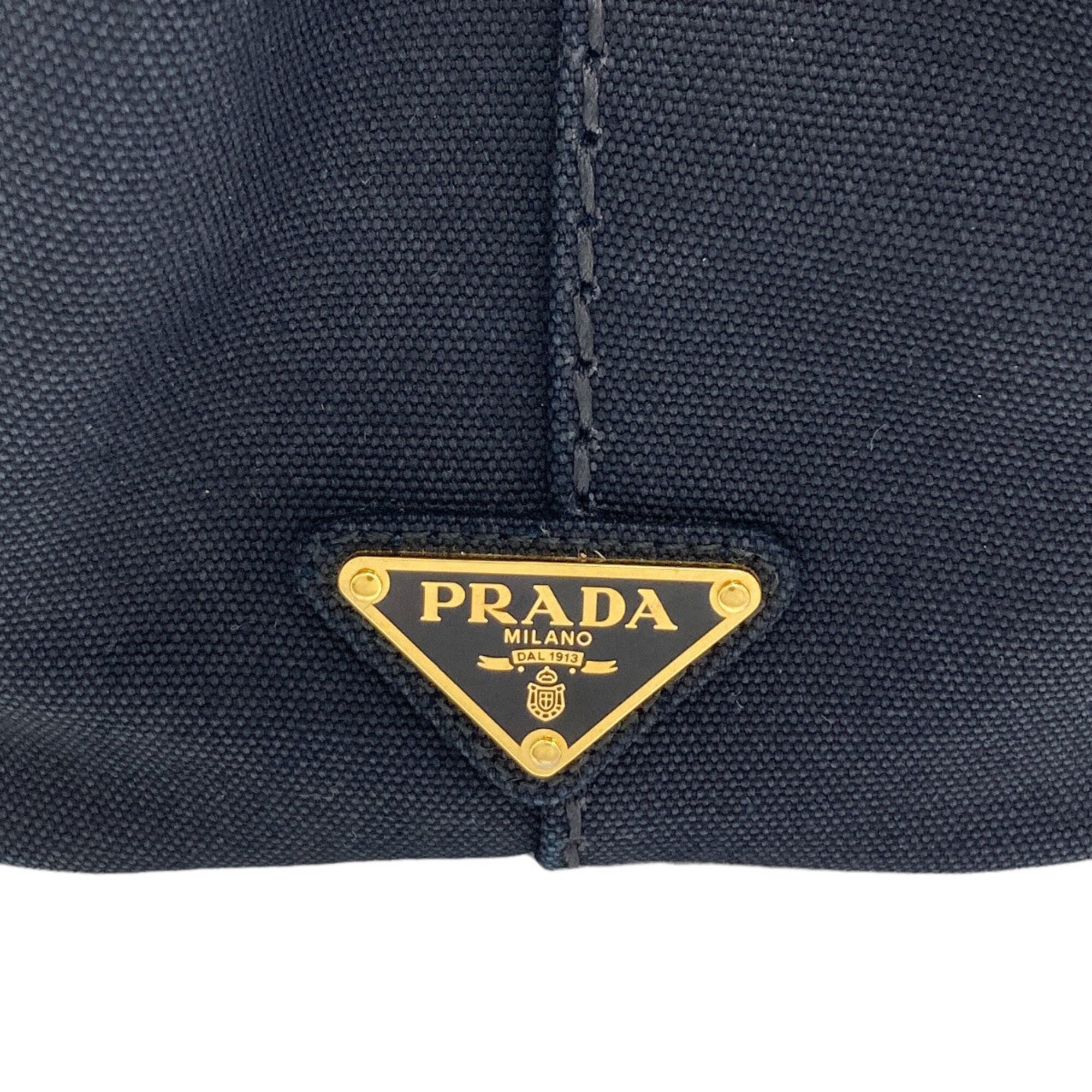 Prada Black Canvas Handbag (Pre-Owned)