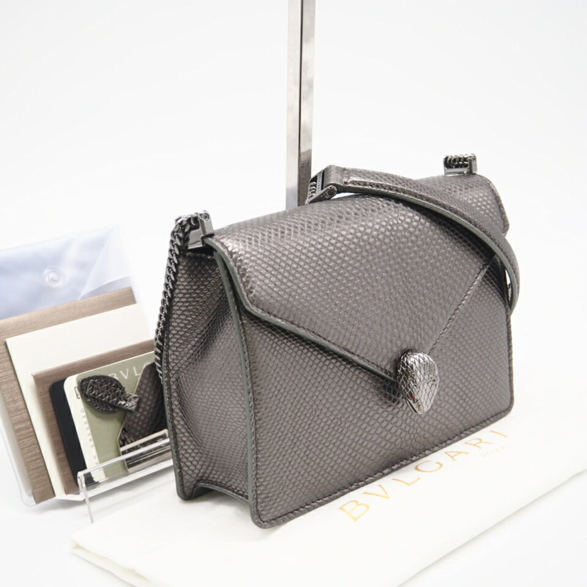 Bvlgari Silver Leather Shoulder Bag (Pre-Owned)