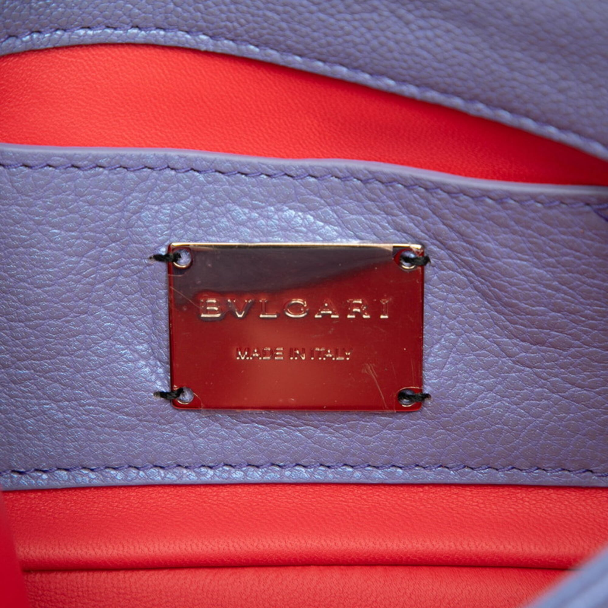 Bvlgari Purple Leather Shoulder Bag (Pre-Owned)