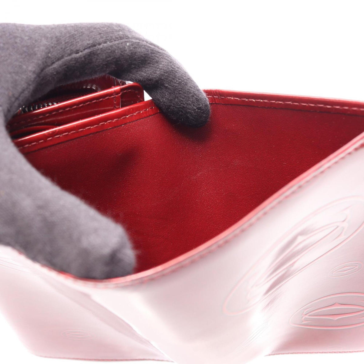 Cartier Bordeaux Patent Leather Wallet (Bi-Fold) (Pre-Owned)