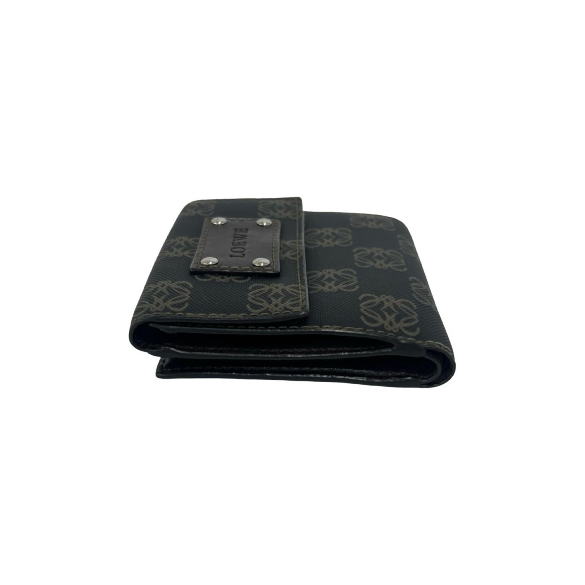 Loewe Brown Leather Pvc Wallet (Bi-Fold) (Pre-Owned)