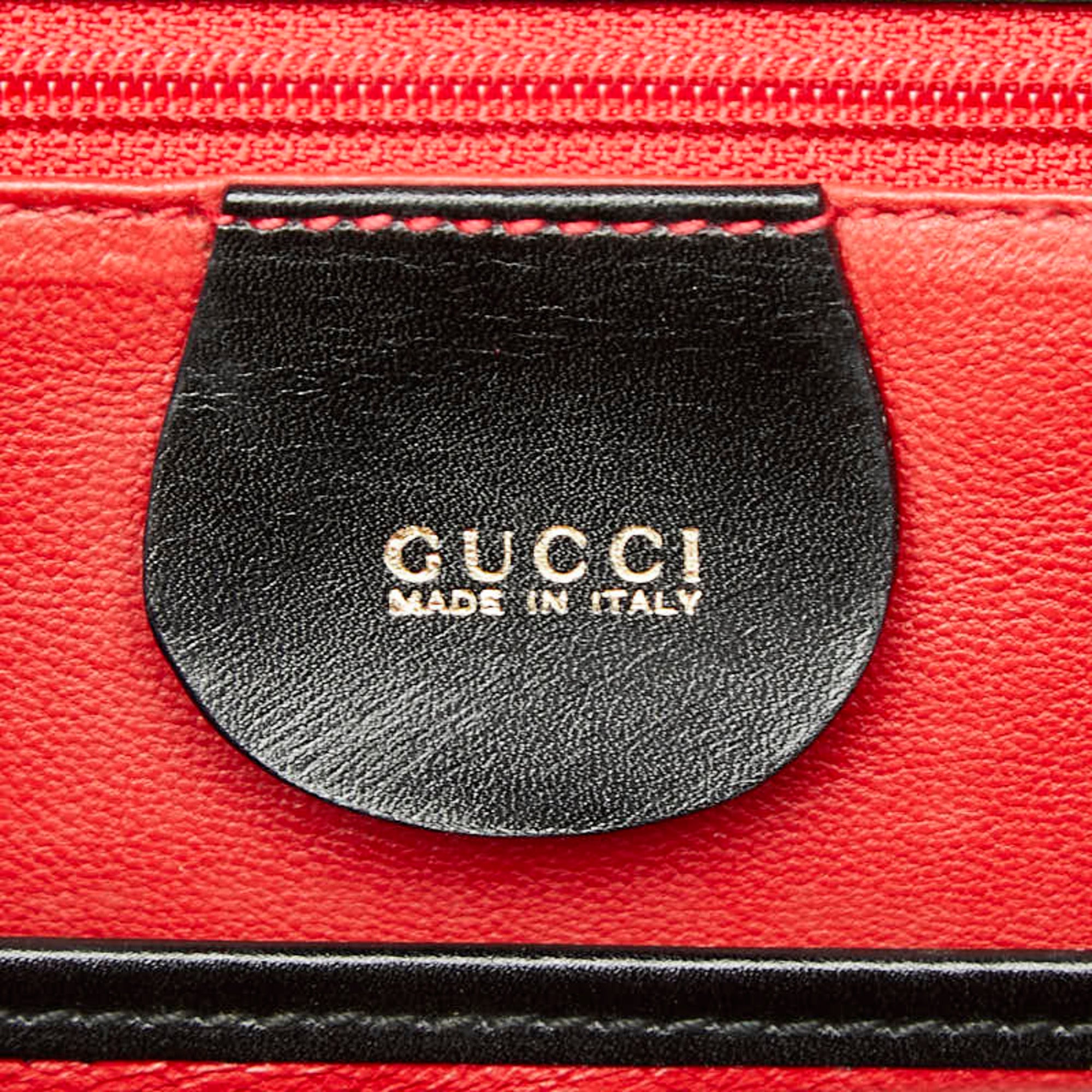 Gucci Black Leather Handbag Shoulder Bag (Pre-Owned)