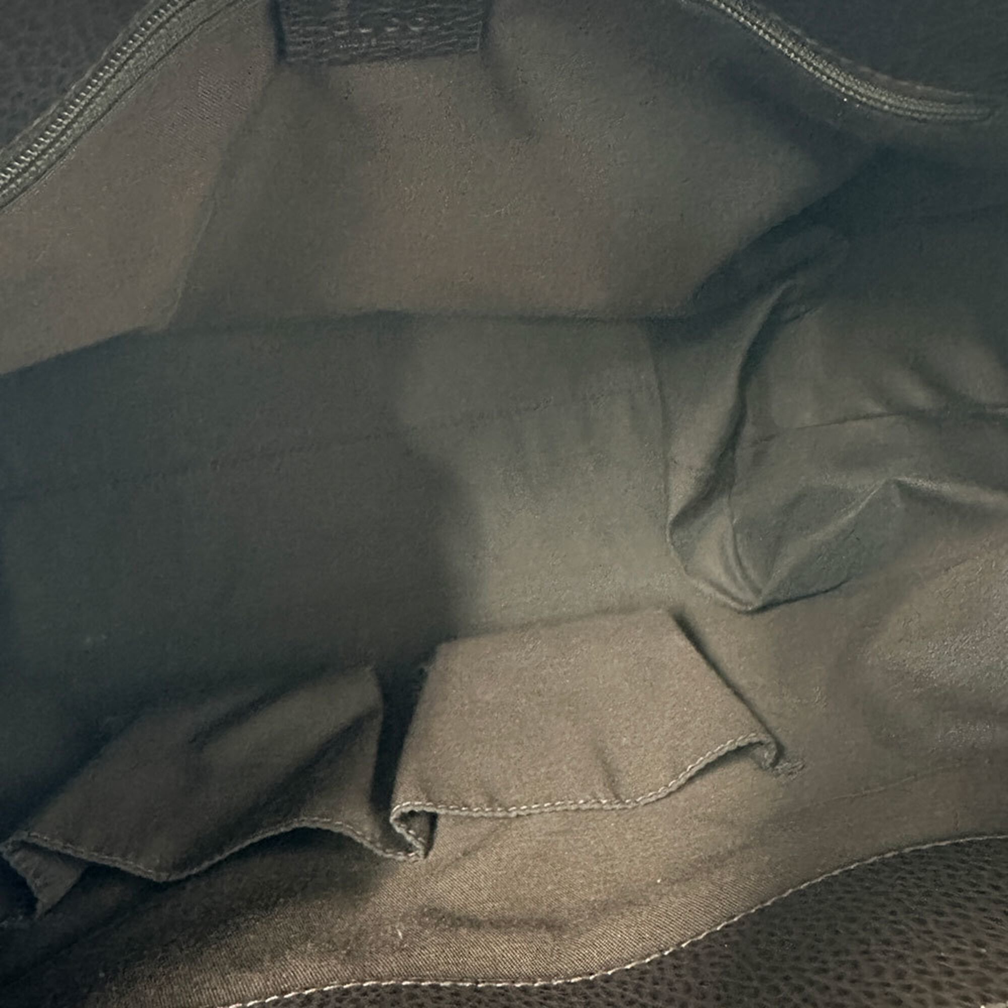 Gucci Dark Brown Leather Handbag Tote Bag (Pre-Owned)