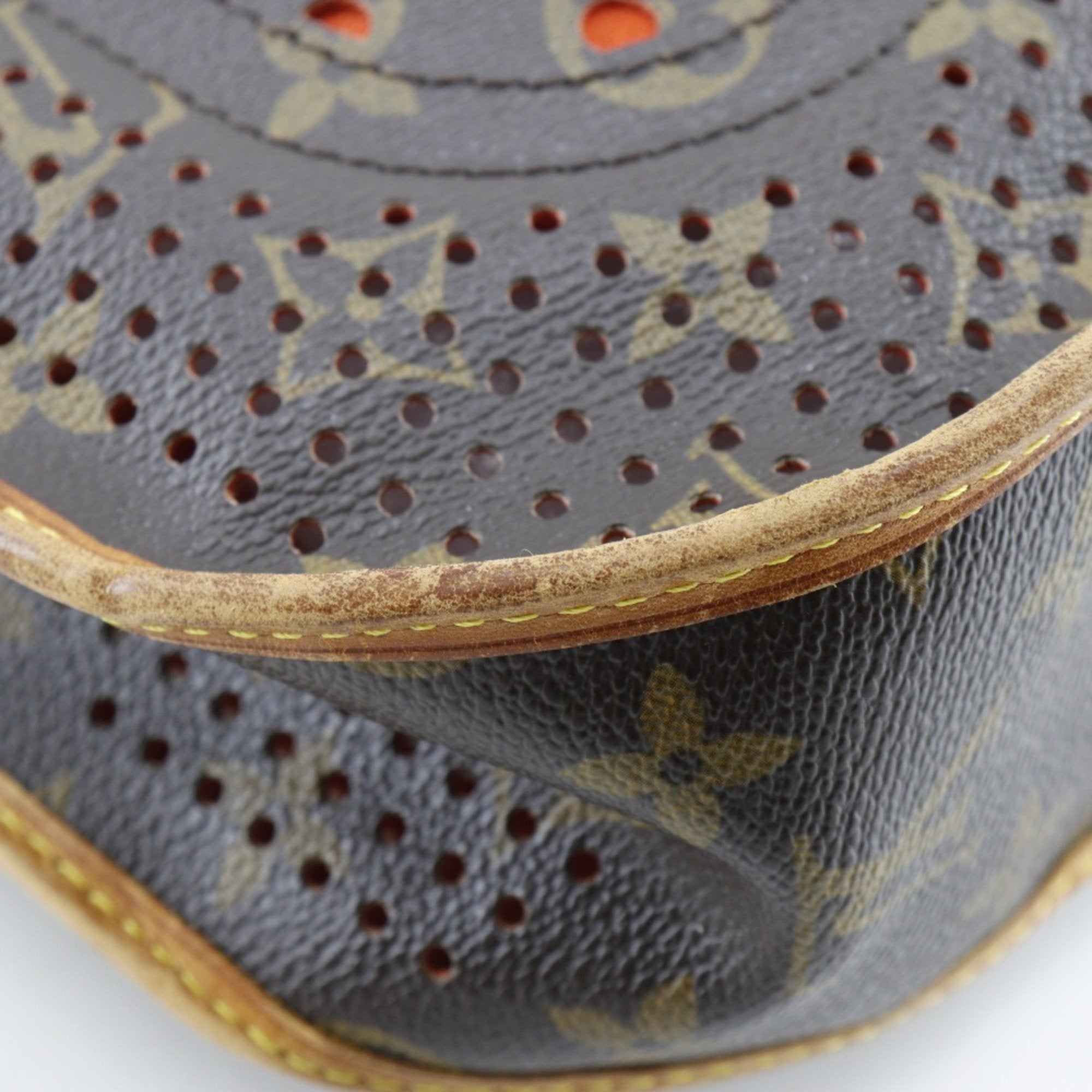 Louis Vuitton Brown Galle Orange Monogram Perforated Shoulder Bag (Pre-Owned)