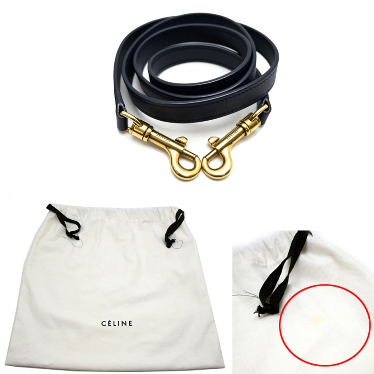 Celine Navy Leather Handbag (Pre-Owned)