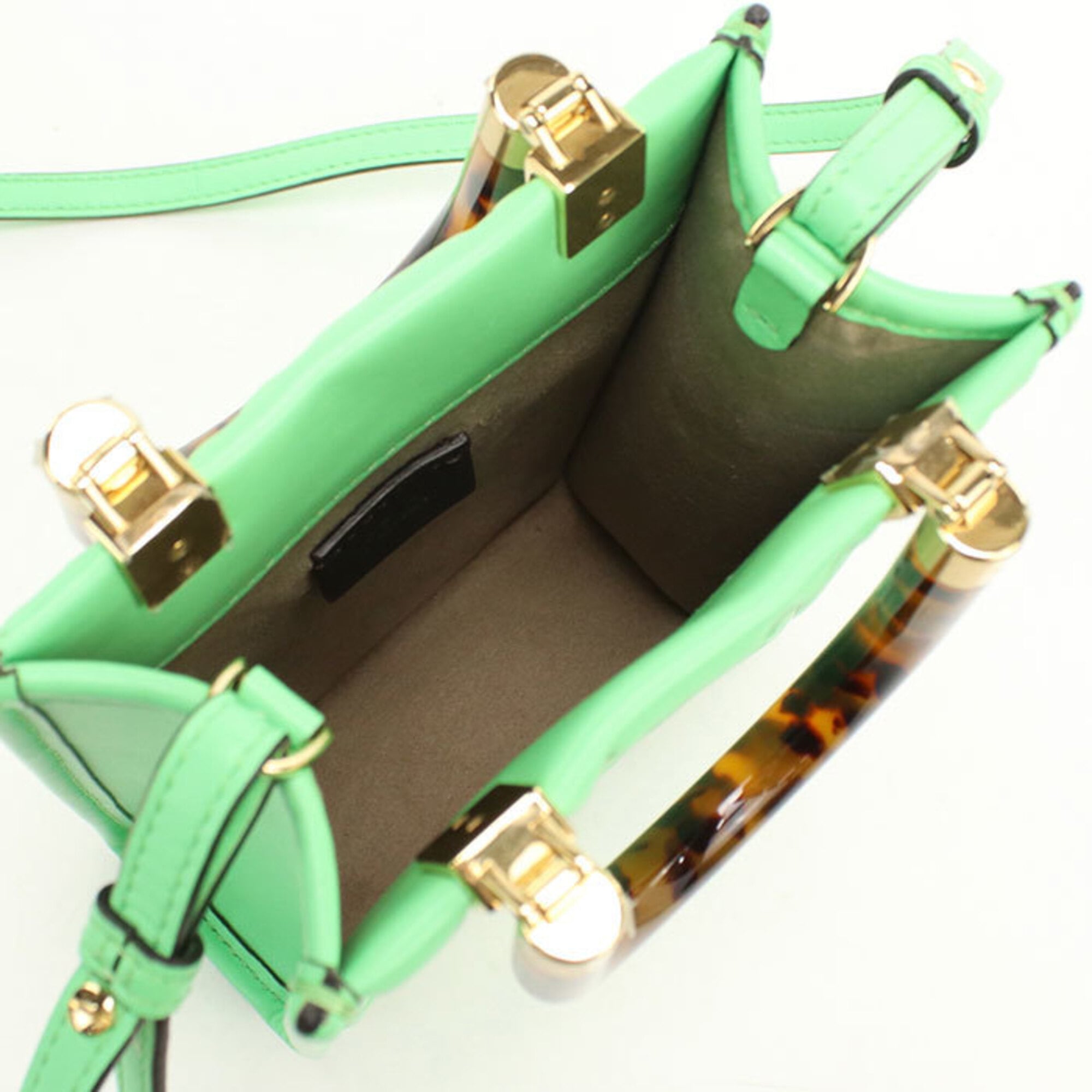 Fendi Green Leather Handbag (Pre-Owned)