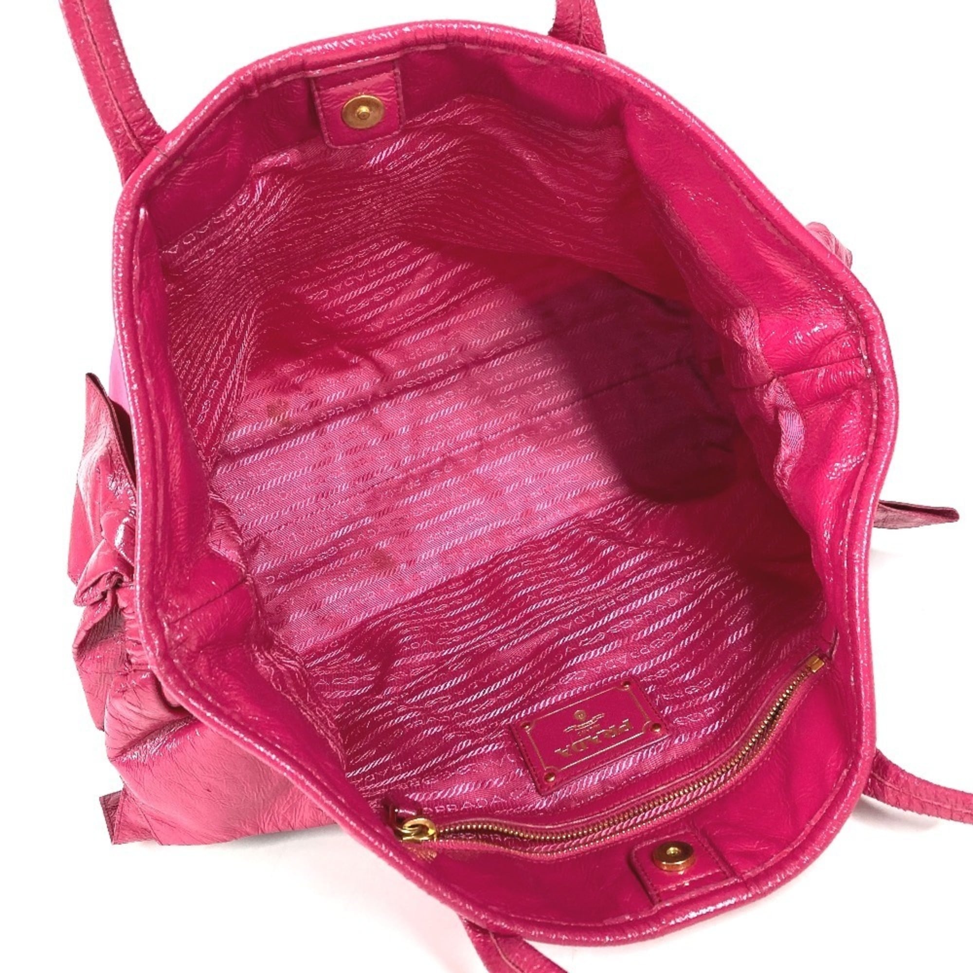 Prada Pink Nylon Shoulder Bag Tote Bag (Pre-Owned)