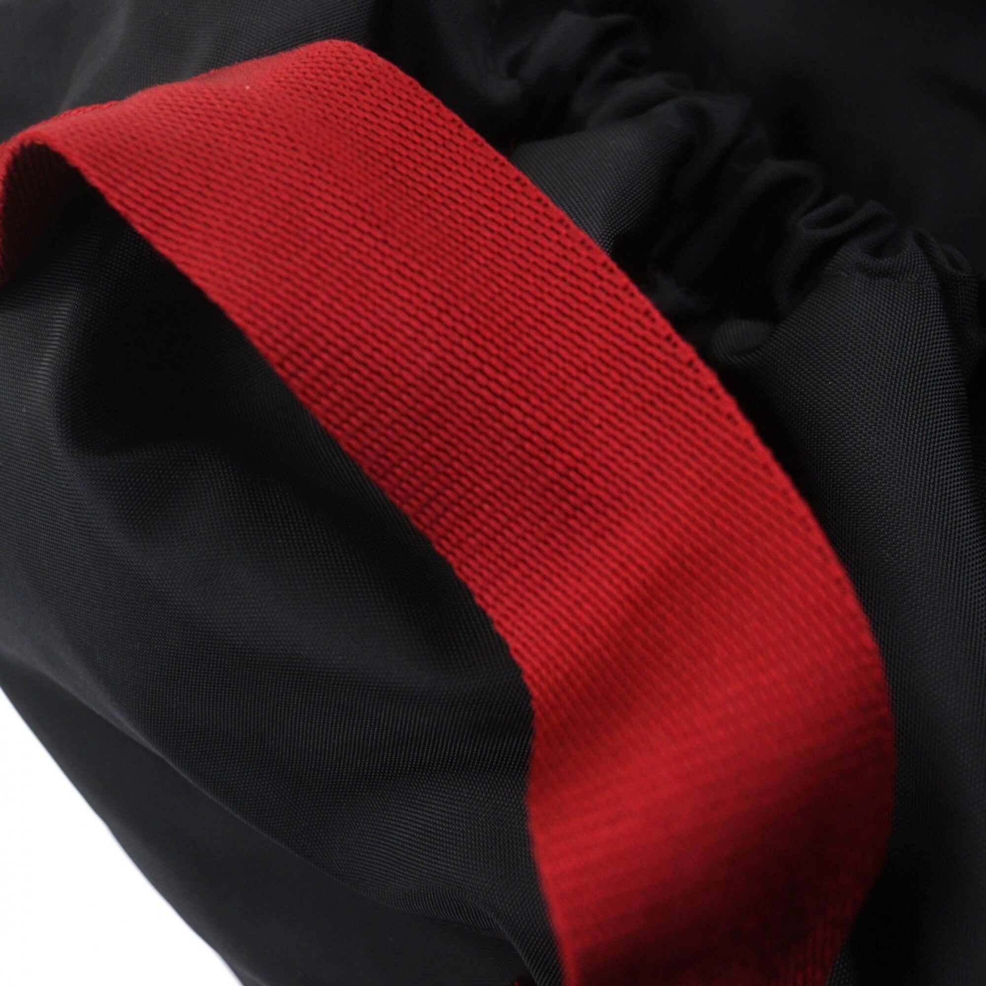 Balenciaga Black Red Color Nylon Boston Bag (Pre-Owned)