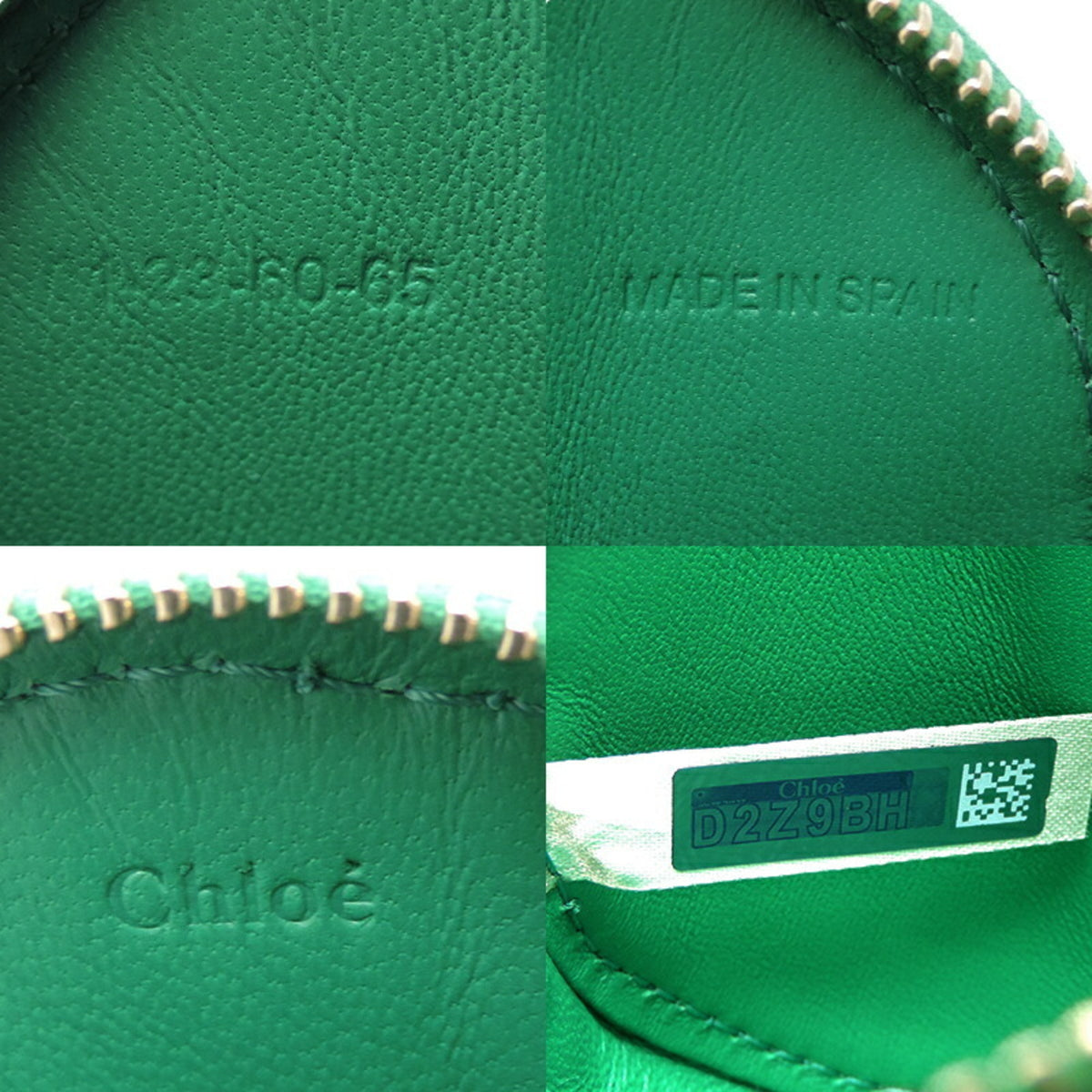 Chloé Green Leather Coin Purse/Coin Case (Pre-Owned)