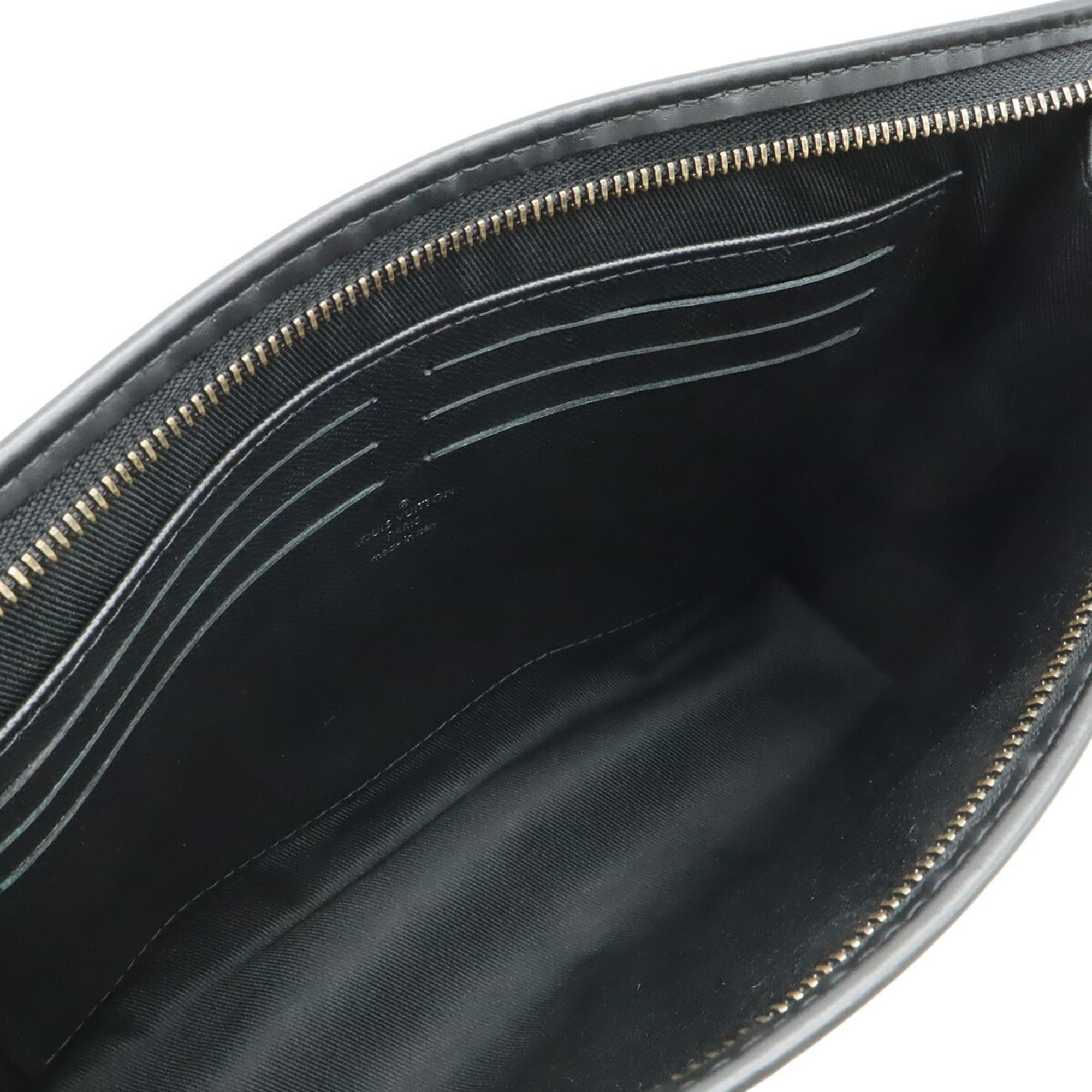 Louis Vuitton Black Gray Monogram Eclipse Clutch Bag Handbag Pochette Pouch (Pre-Owned)