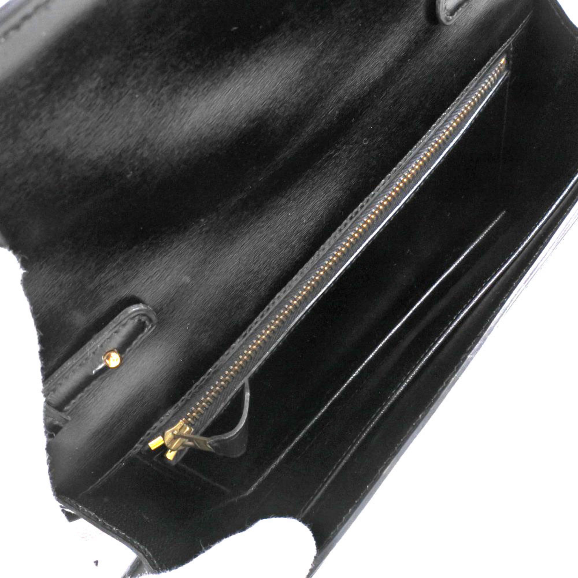 Hermes Black Leather Shoulder Bag (Pre-Owned)