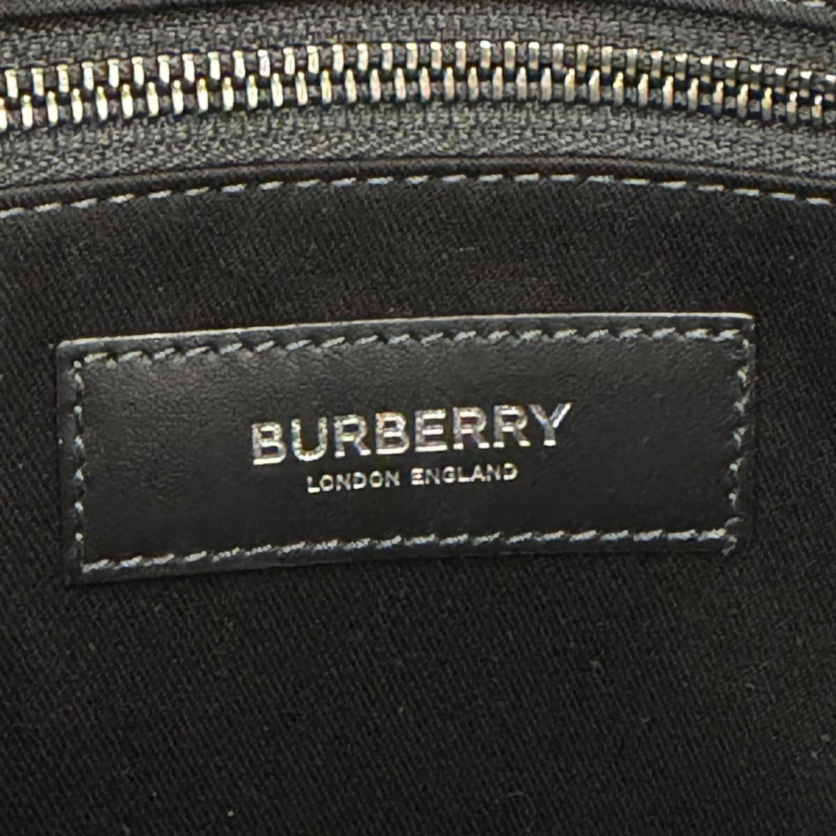Burberry Black Coated Canvas Leather Tote Bag (Pre-Owned)