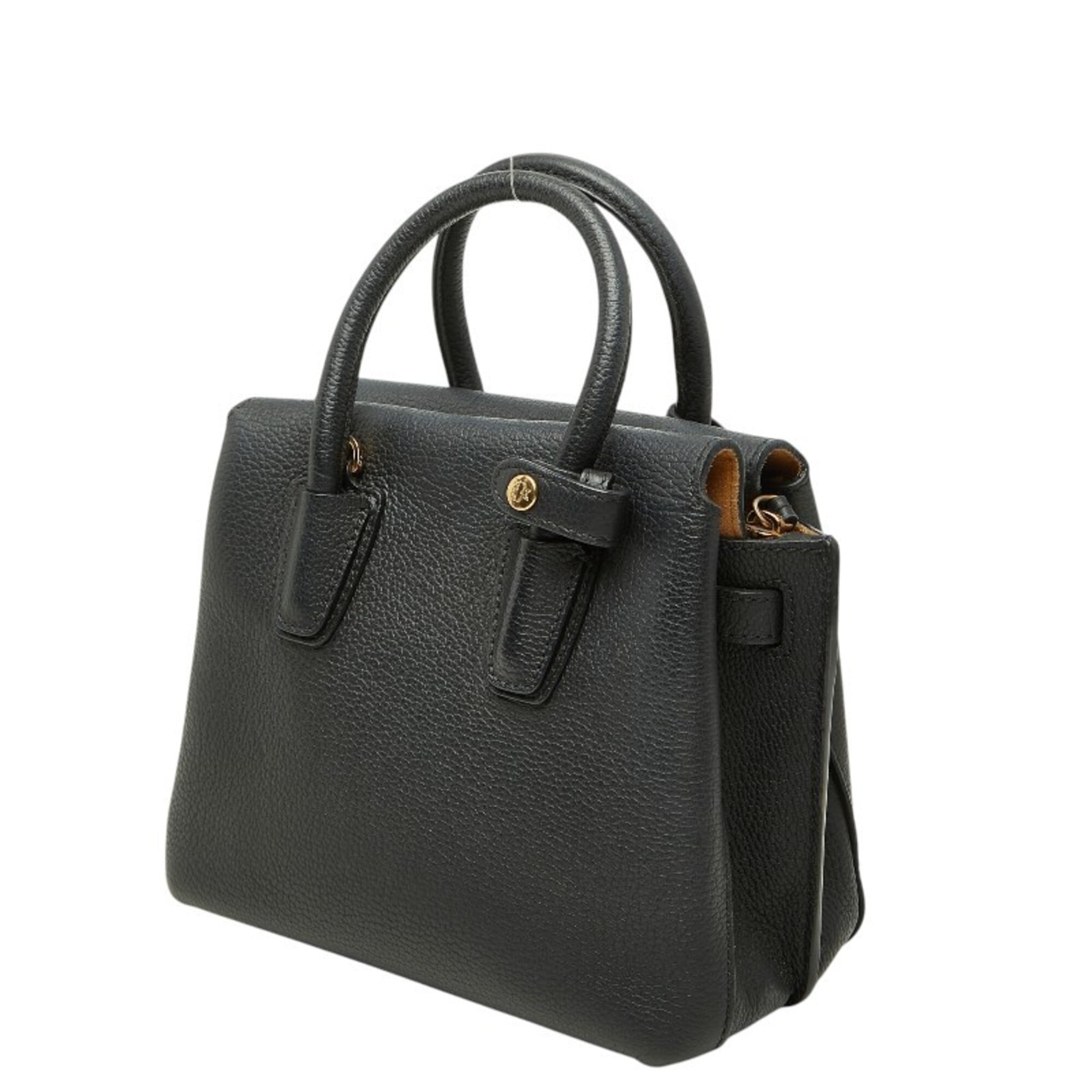 Mcm Black Leather Handbag Shoulder Bag (Pre-Owned)