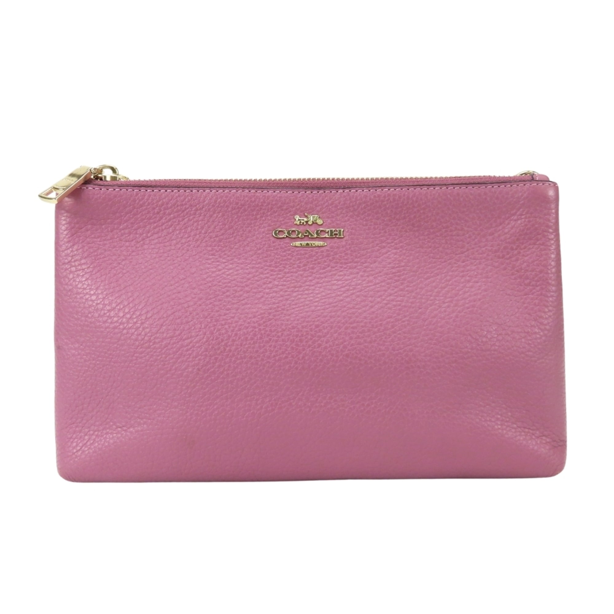 Coach Pink Purple Leather Shoulder Bag (Pre-Owned)