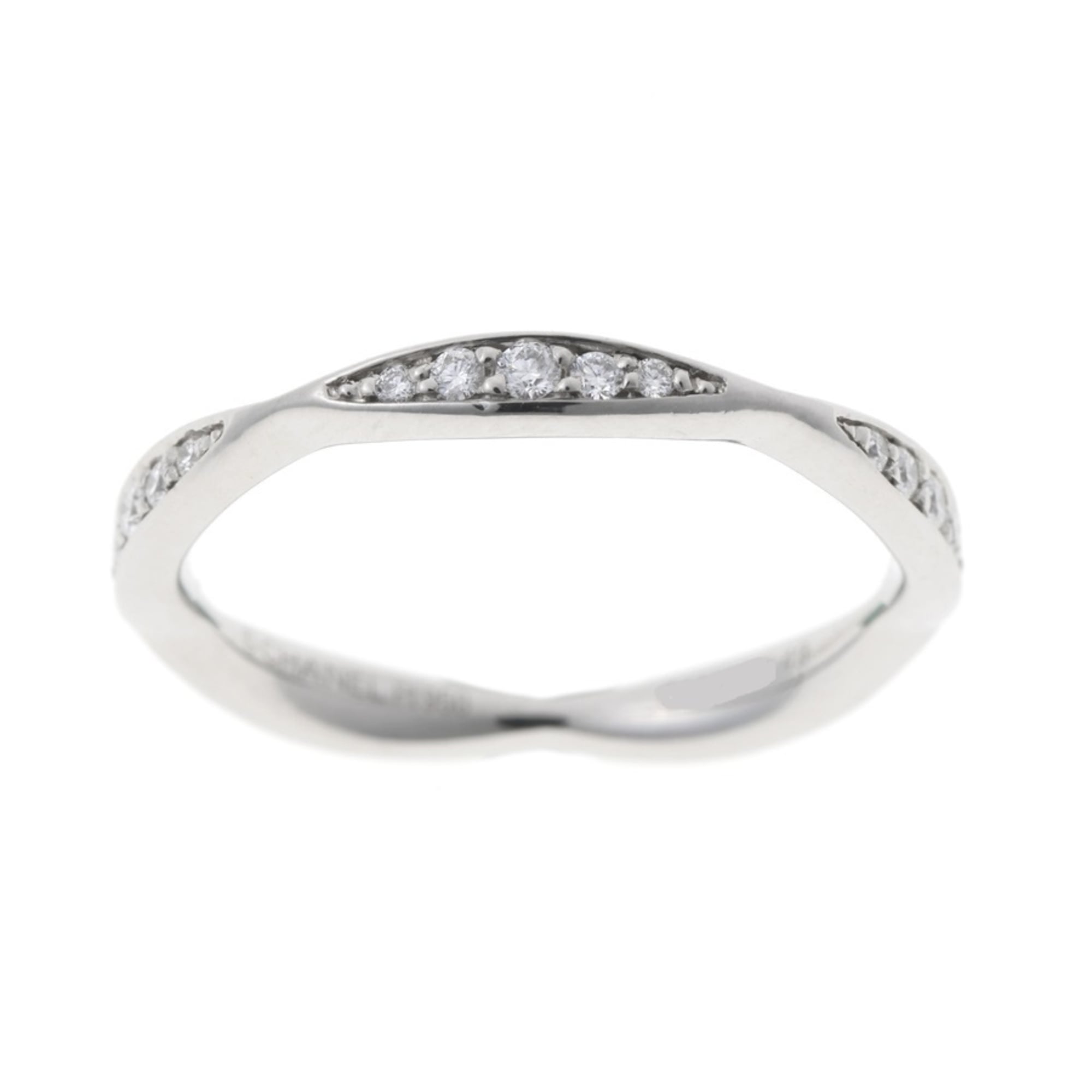 Chanel Platinum Platinum 950 Band Ring (Pre-Owned)