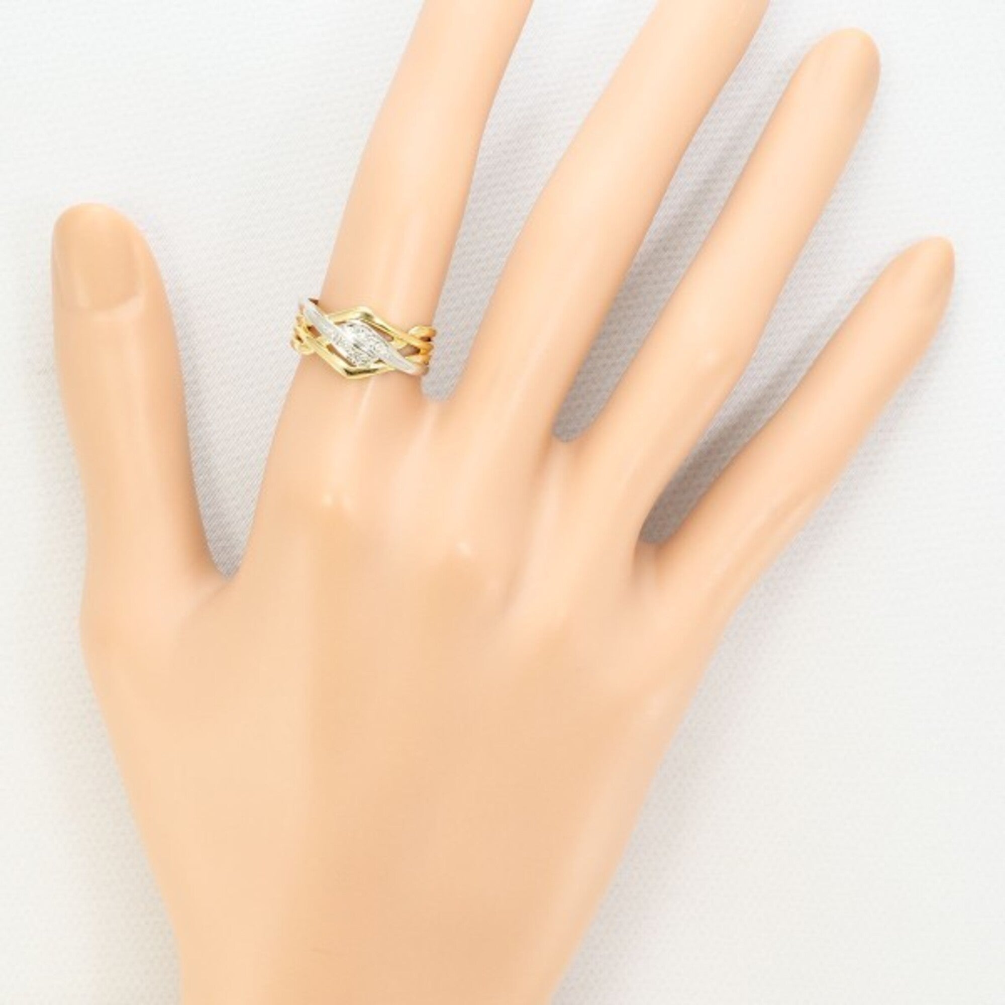 Unbranded Platinum Yellow Gold Yellow Gold (18K) Platinum 900 Band Ring (Pre-Owned)