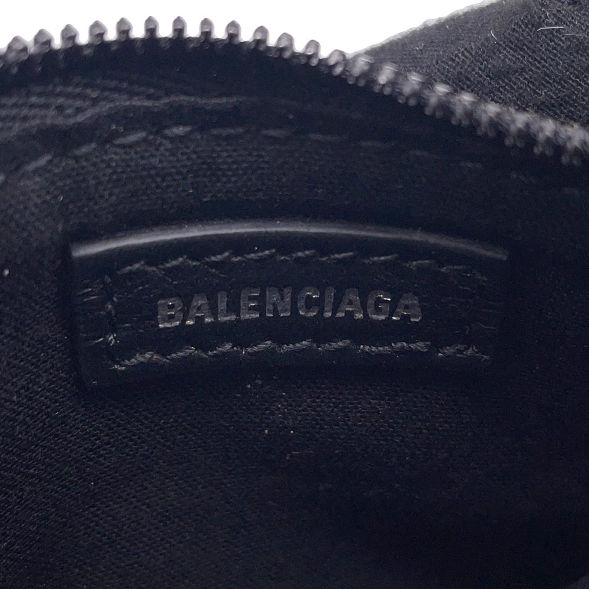 Balenciaga Black Dark Brown Denim Coin Purse/Coin Case (Pre-Owned)