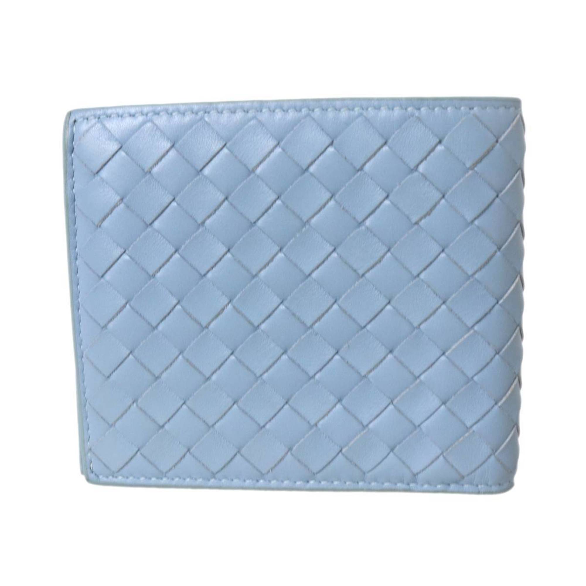 Bottega Veneta Intrecciato Light Blue Wallet (Bi-Fold) (Pre-Owned)