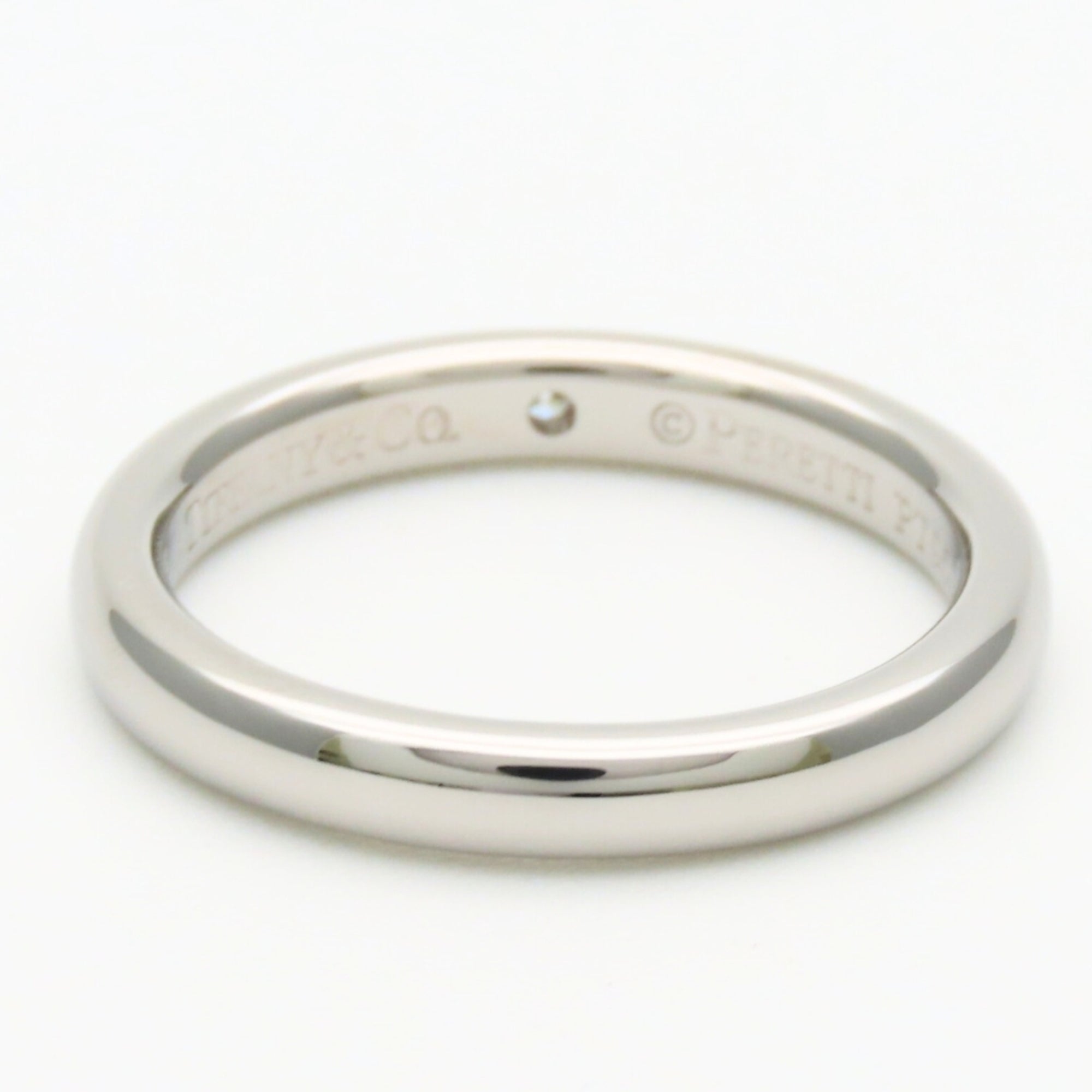 Tiffany Platinum Platinum 950 Band Ring (Pre-Owned)