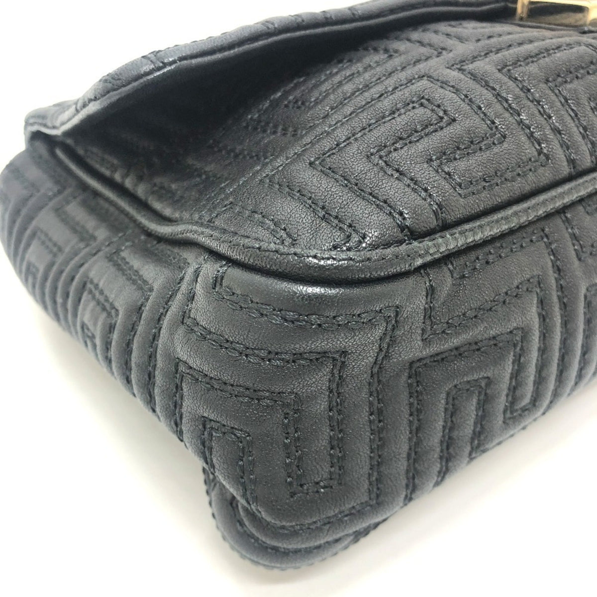 Valentino Black Leather Handbag Shoulder Bag (Pre-Owned)