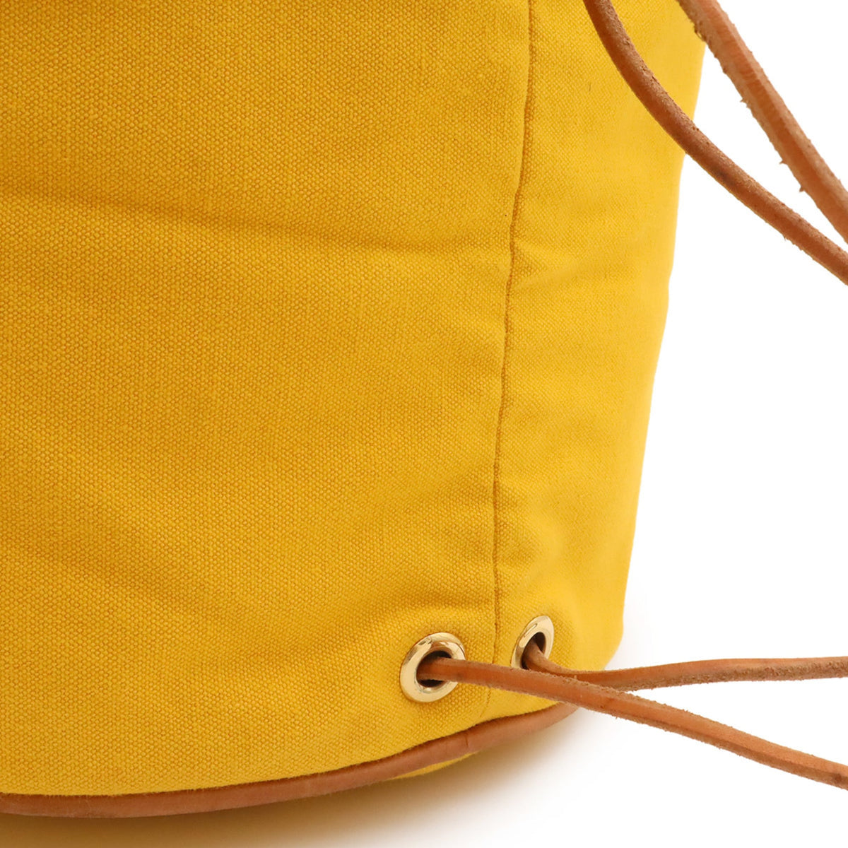 Hermes Yellow Canvas Leather Shoulder Bag (Pre-Owned)