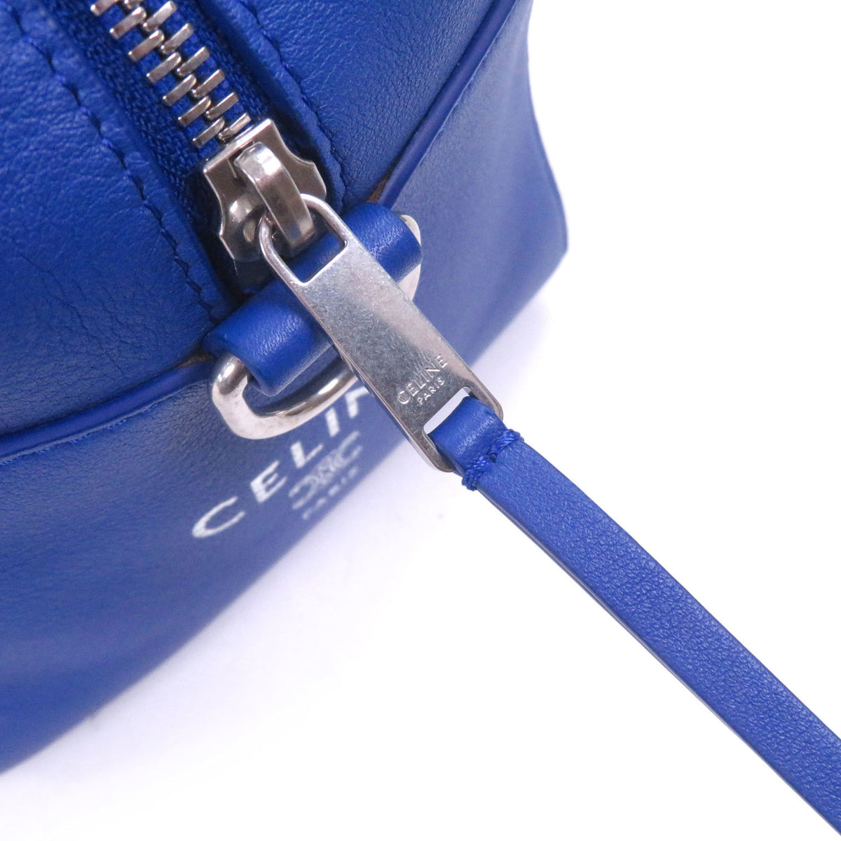 Celine Blue Leather Messenger Bag Shoulder Bag (Pre-Owned)