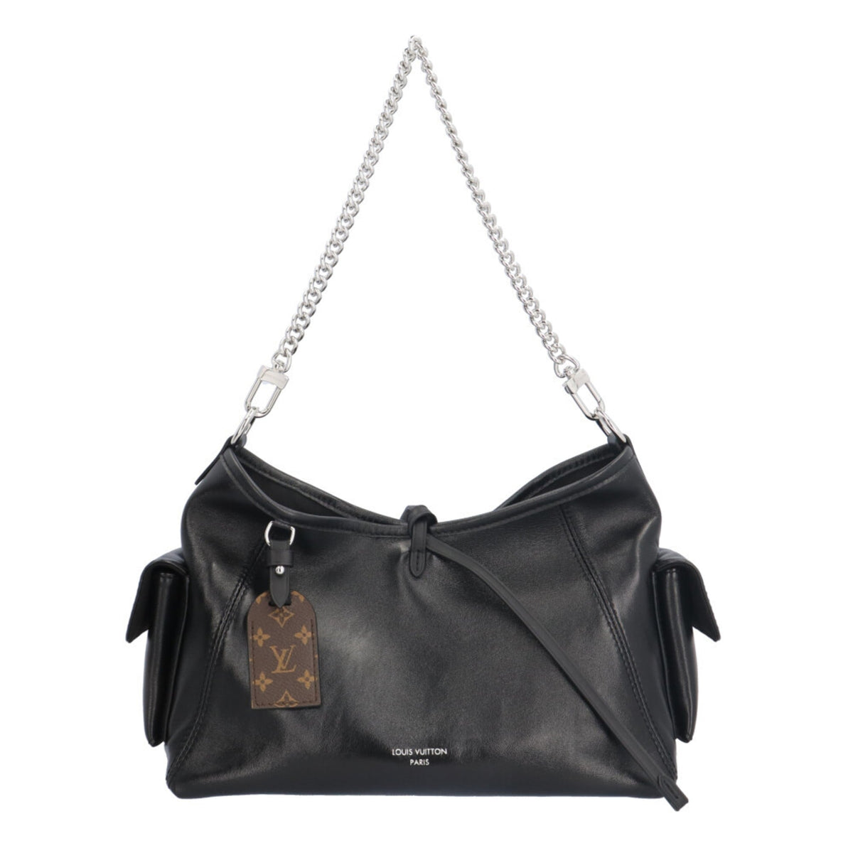Louis Vuitton Black Leather Shoulder Bag (Pre-Owned)