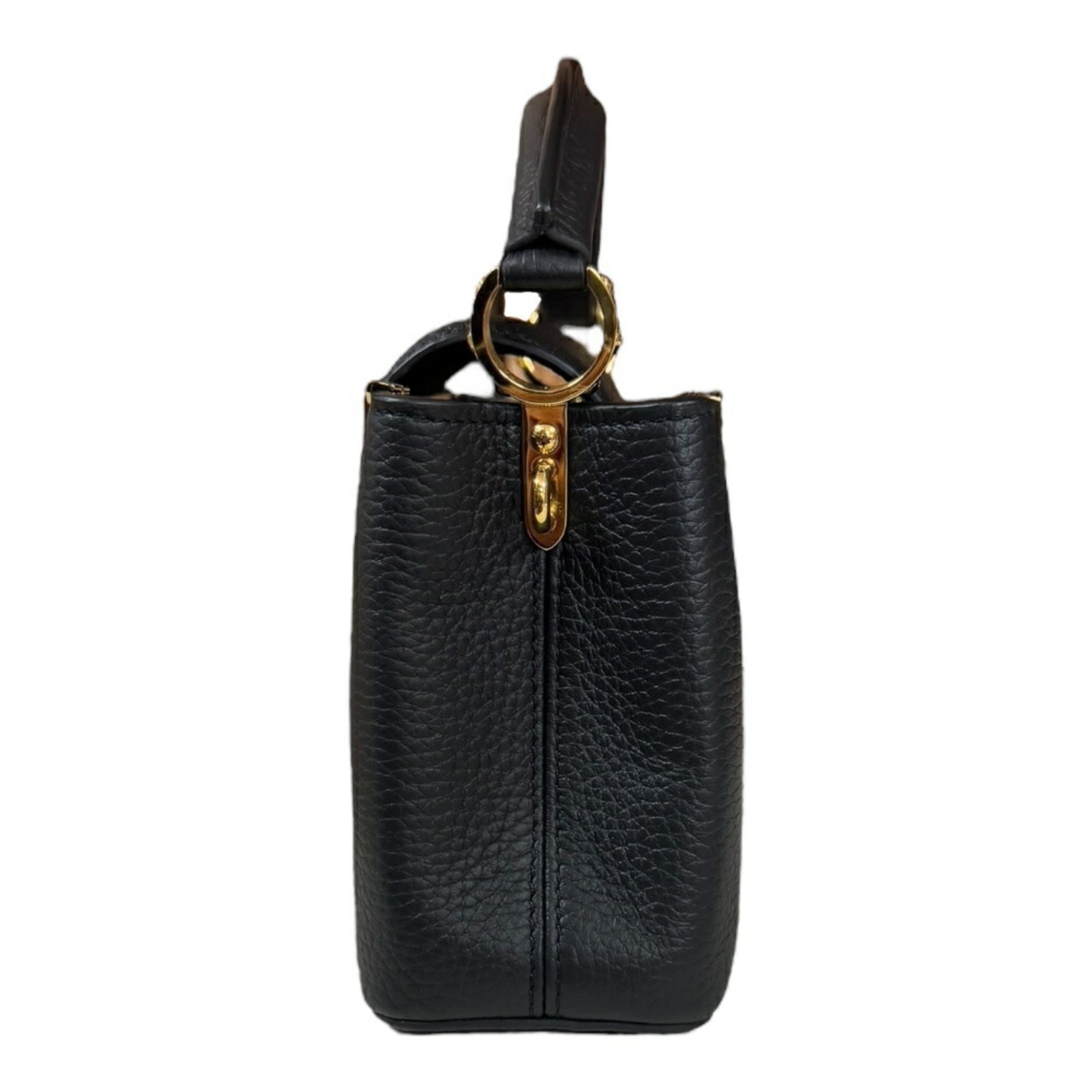 Louis Vuitton Black Noir Leather Shoulder Bag (Pre-Owned)