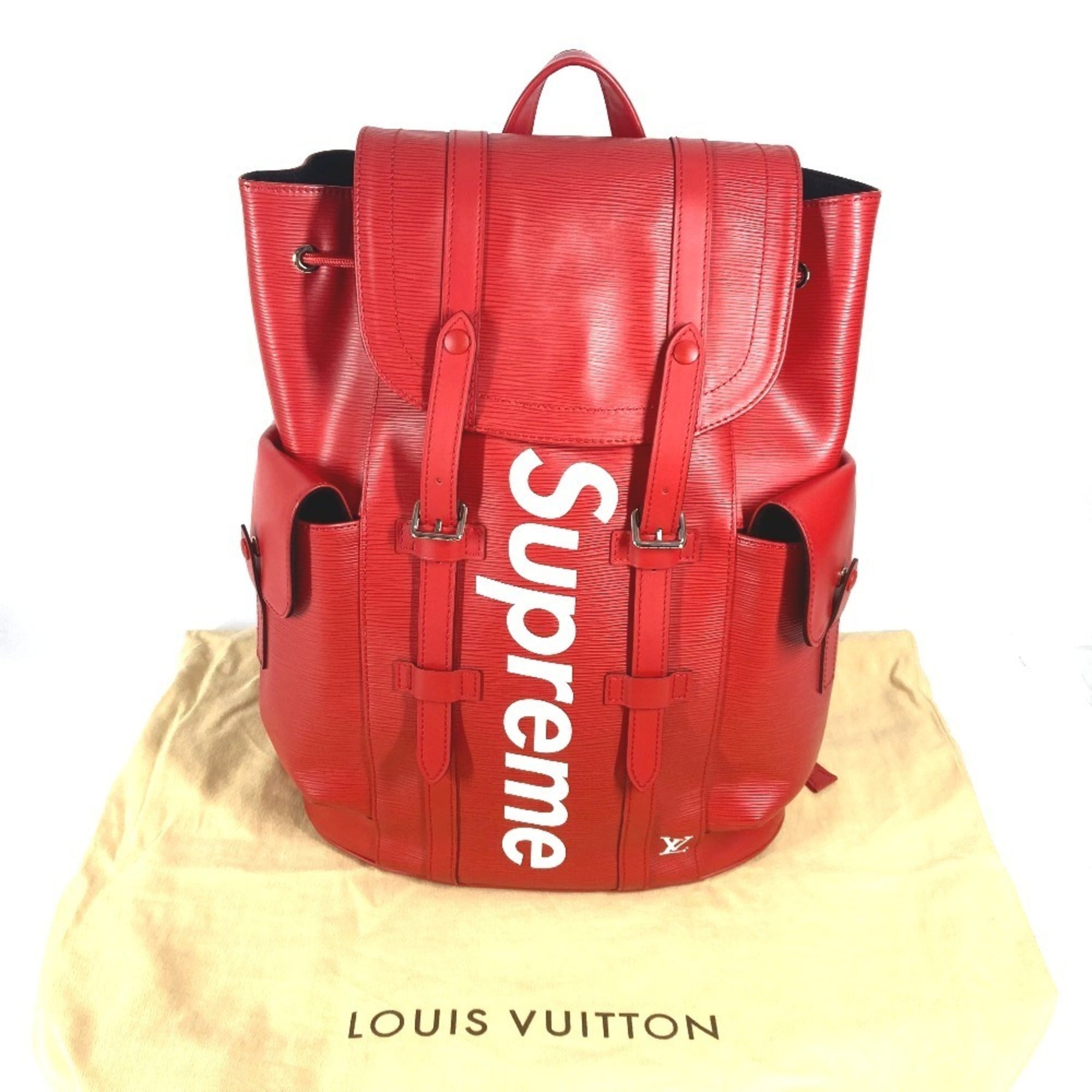 Louis Vuitton Epi Red Color White Epi Leather Backpack (Pre-Owned)