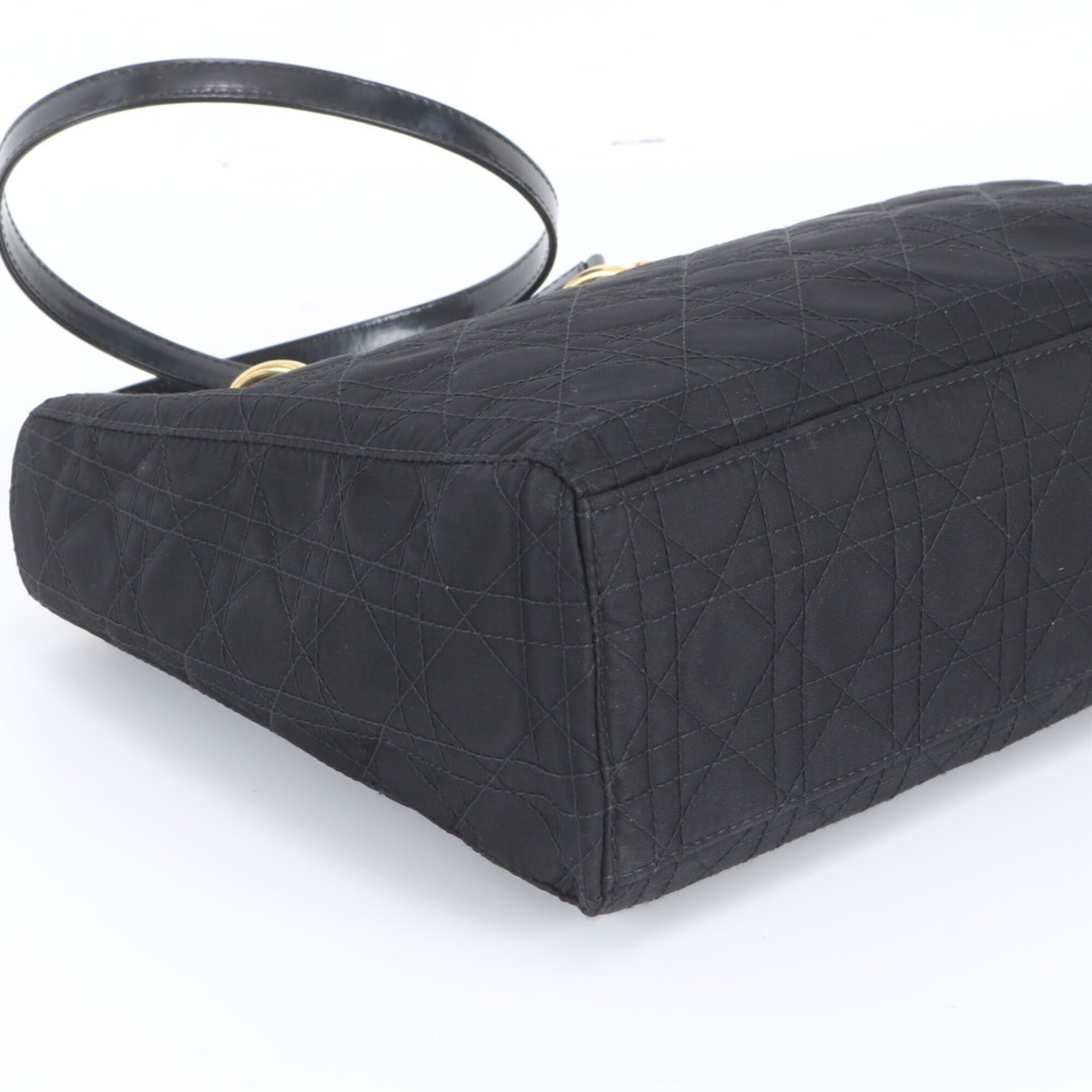 Christian Dior Black Leather Nylon Shoulder Bag (Pre-Owned)