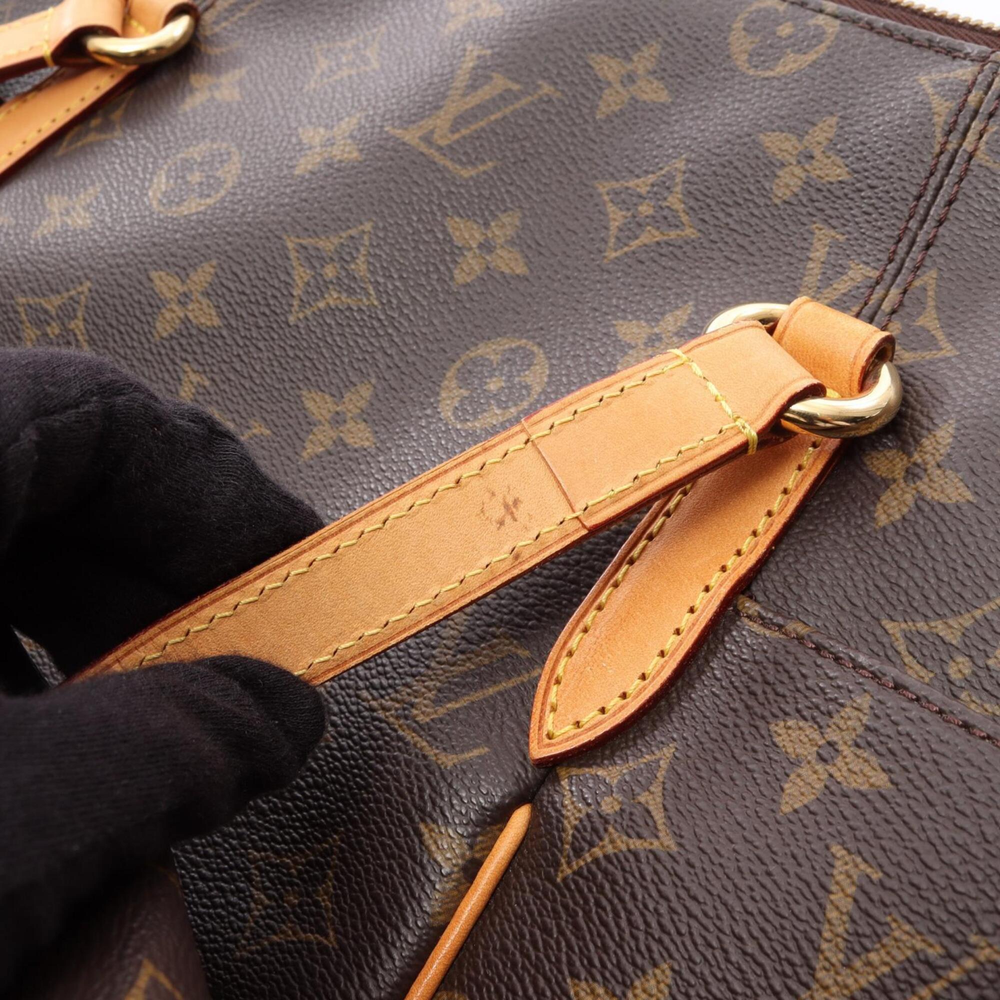 Louis Vuitton Brown Pvc Coated Canvas Leather Handbag Tote Bag (Pre-Owned)