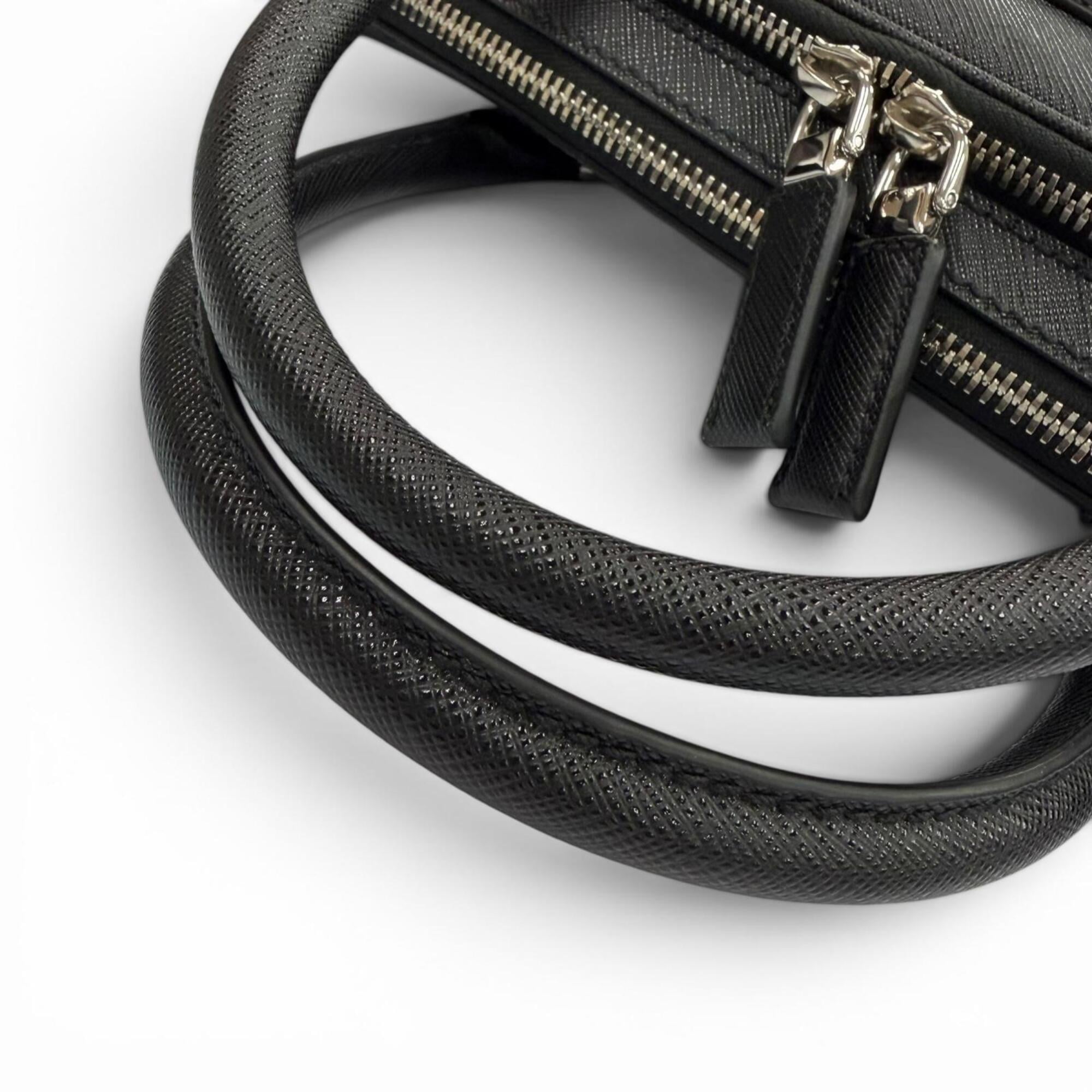 Prada Black Leather Briefcase (Pre-Owned)
