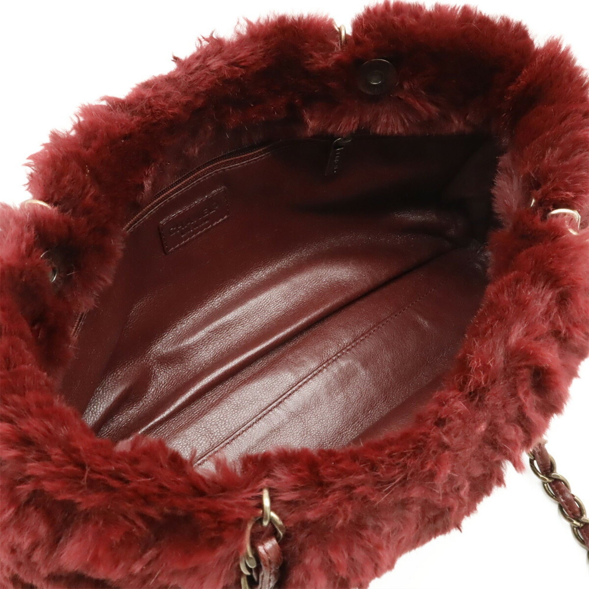 Chanel Bordeaux Lapin Leather Shoulder Bag (Pre-Owned)